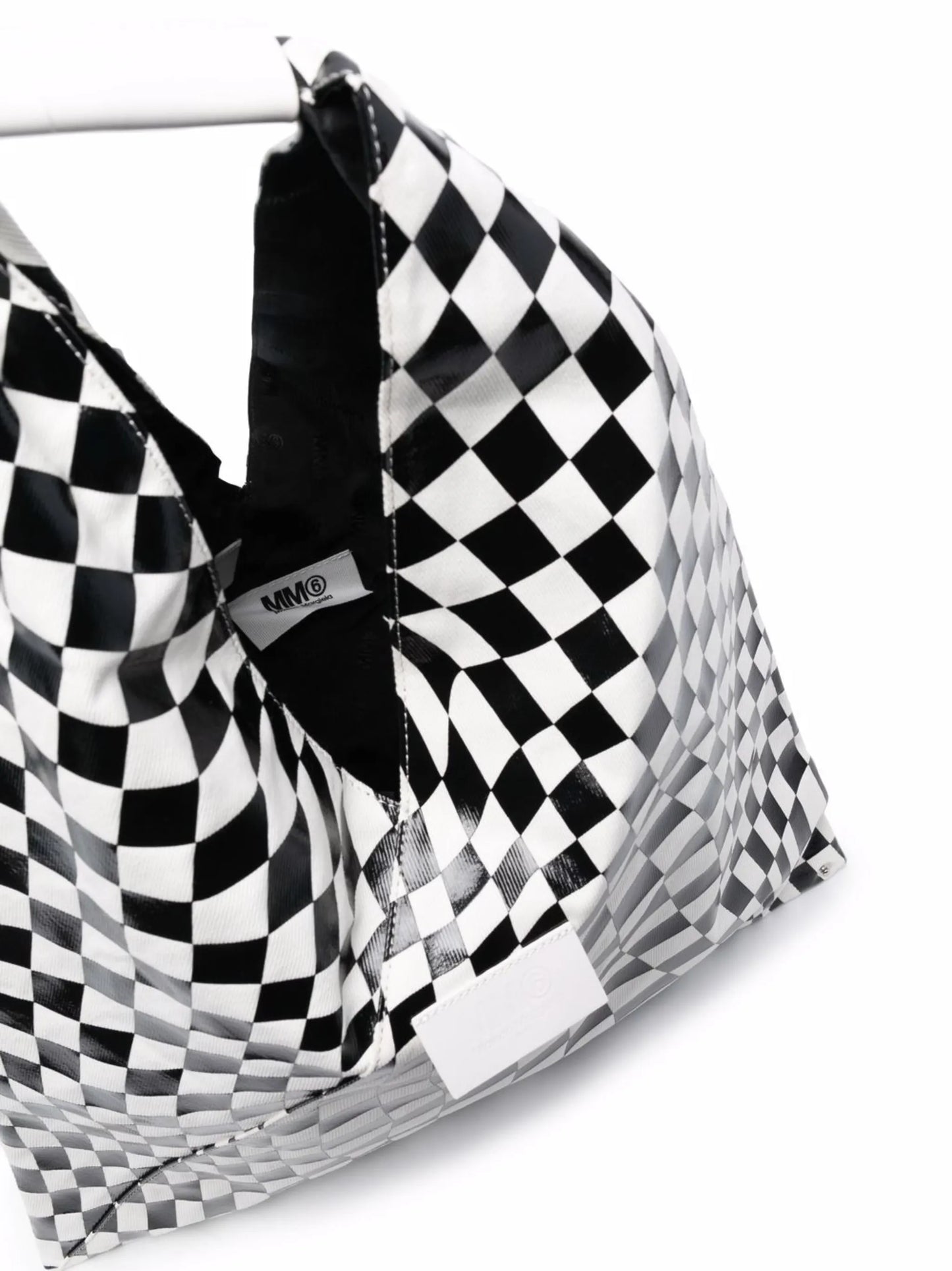 illusional-print tote bag