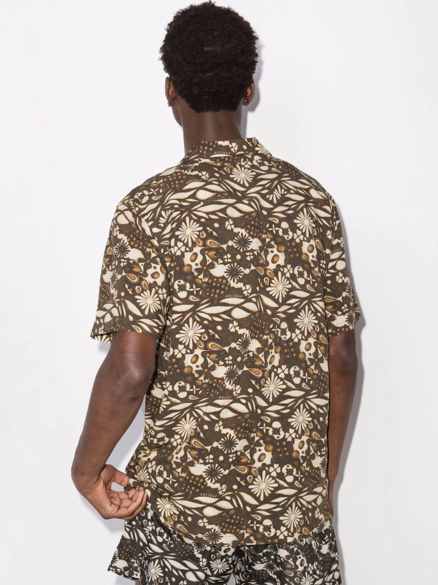 abstract-print short-sleeved shirt