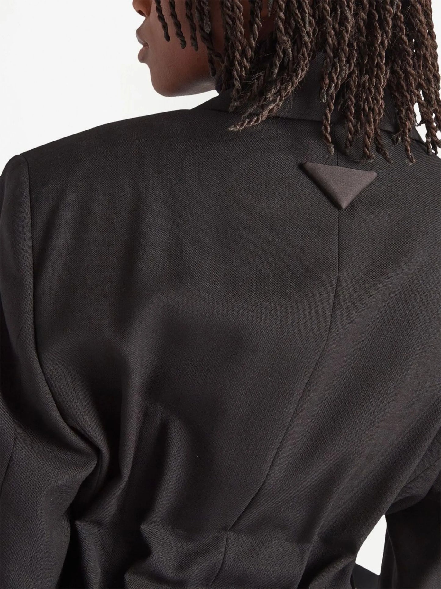 triangle-logo tailored blazer