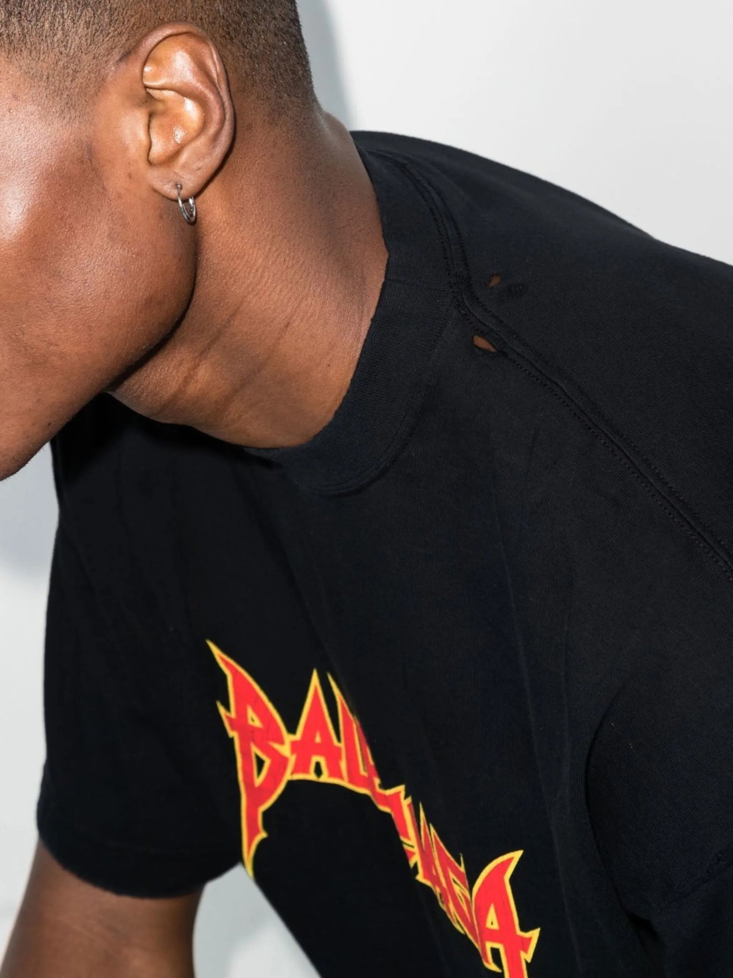 oversized metal logo T-shirt