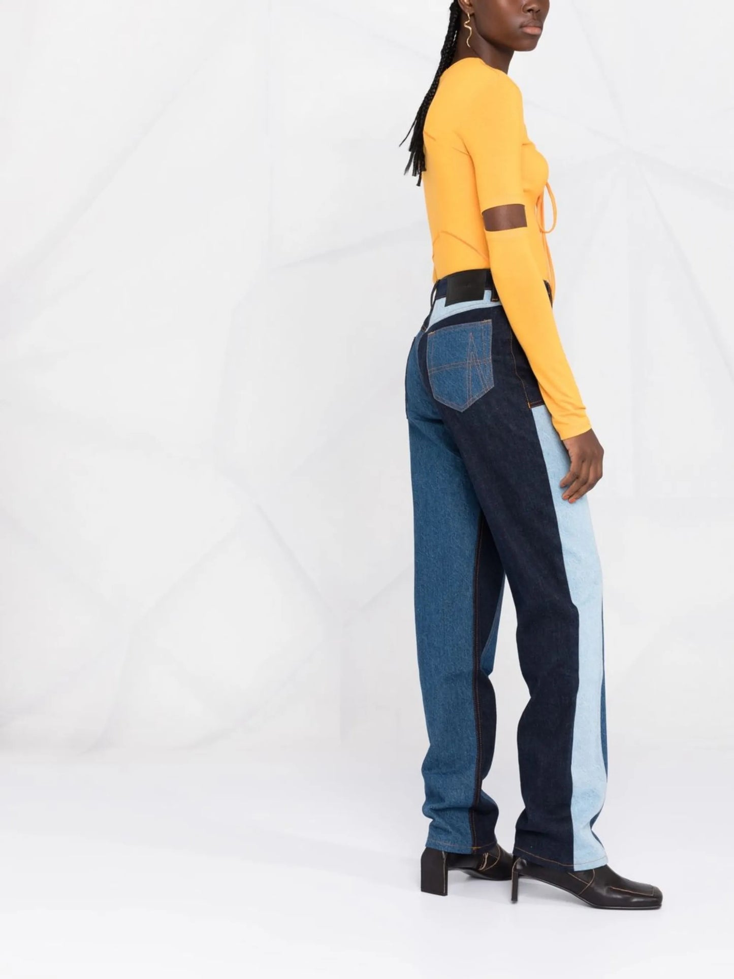 cut-out long-sleeve top