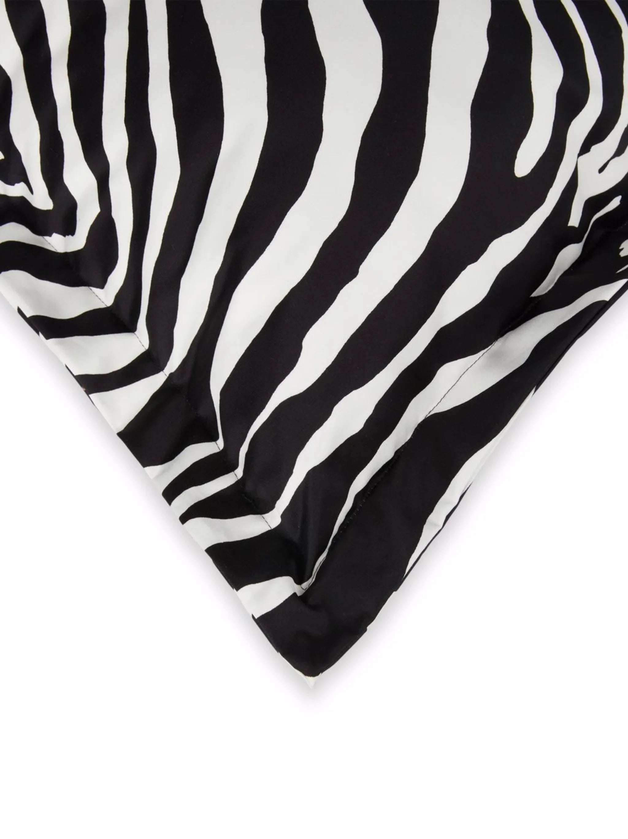large zebra-print duchesse cotton cushion