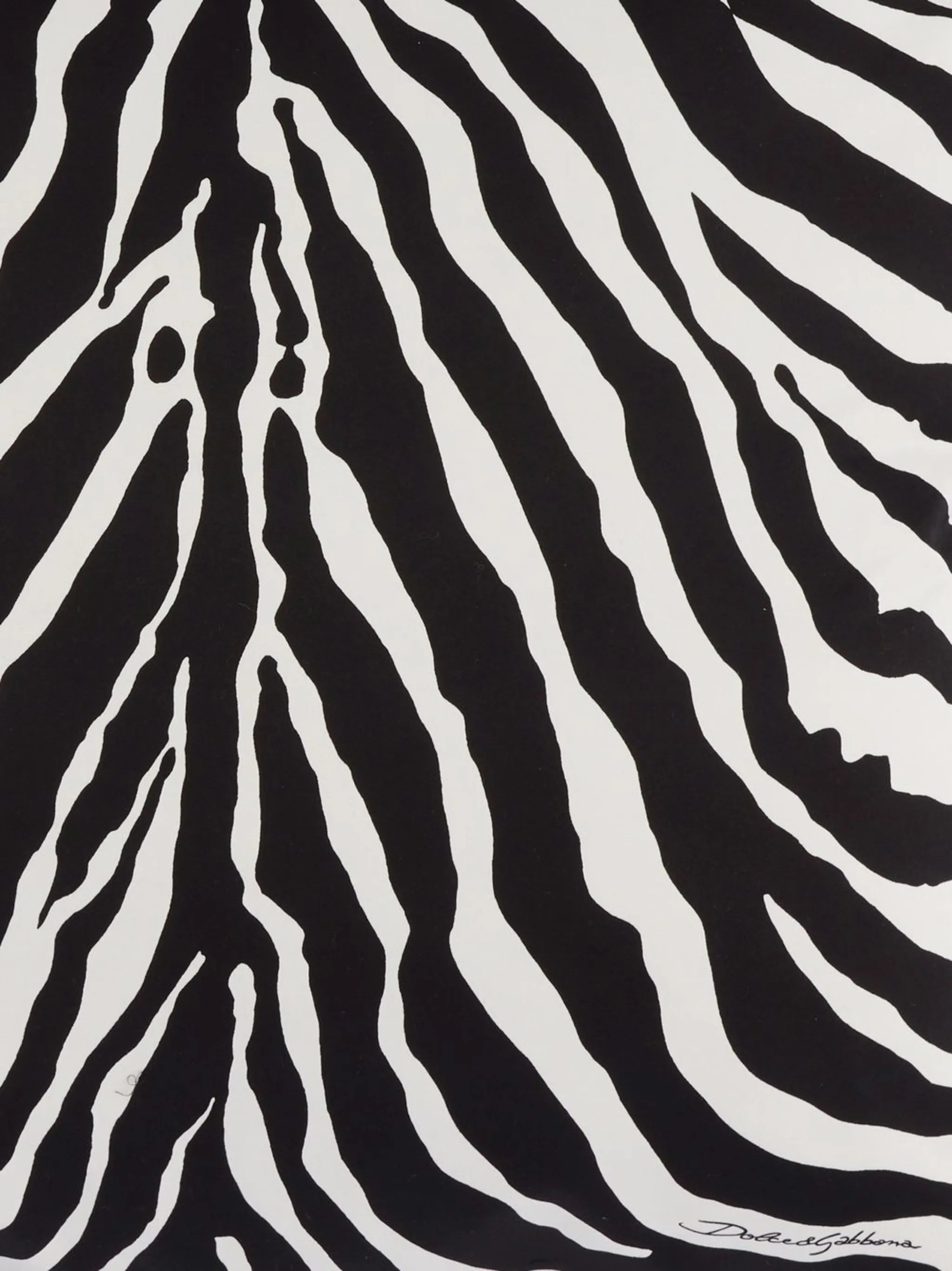 large zebra-print duchesse cotton cushion