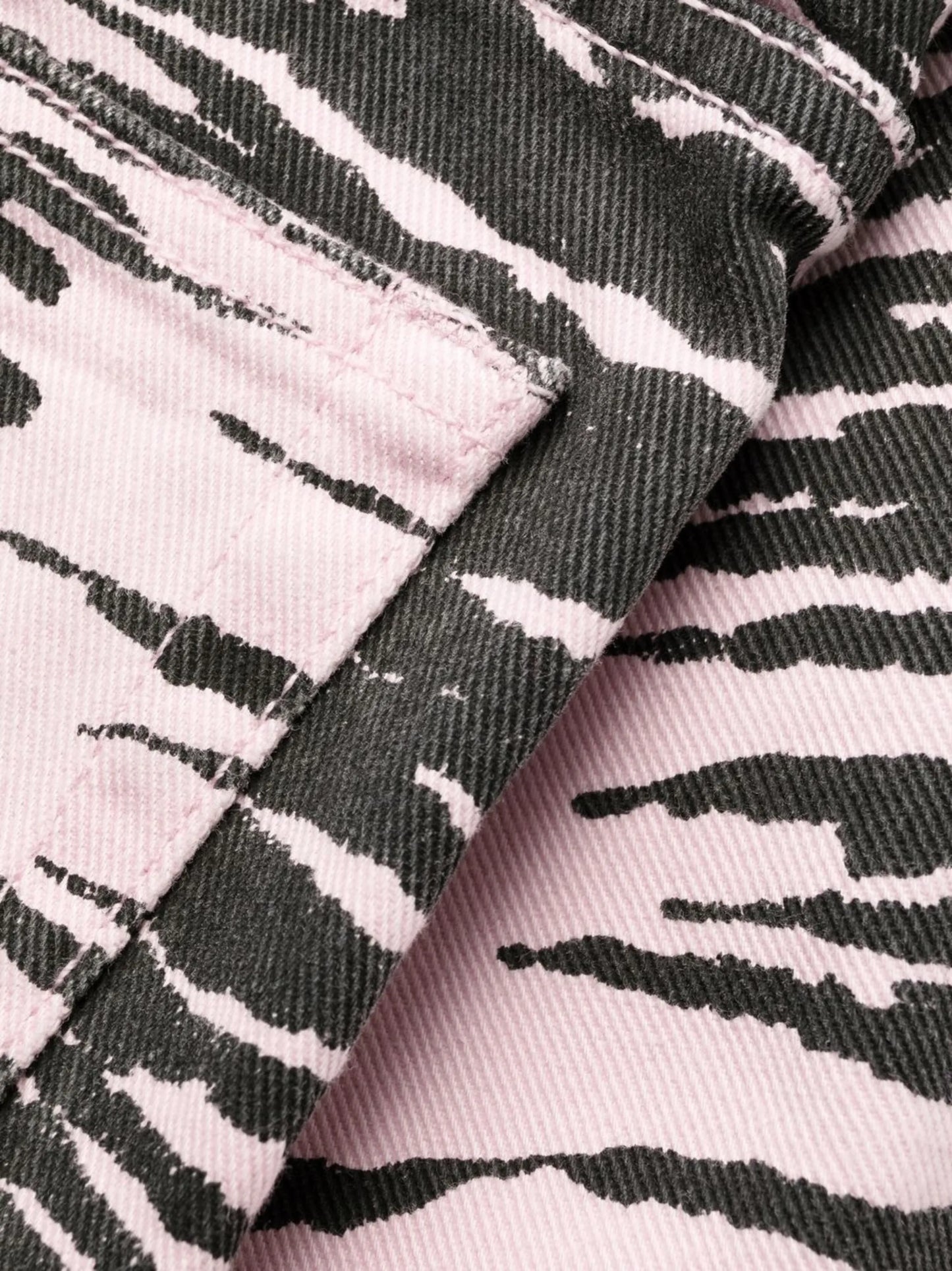 Betzy tiger-stripe cropped jeans