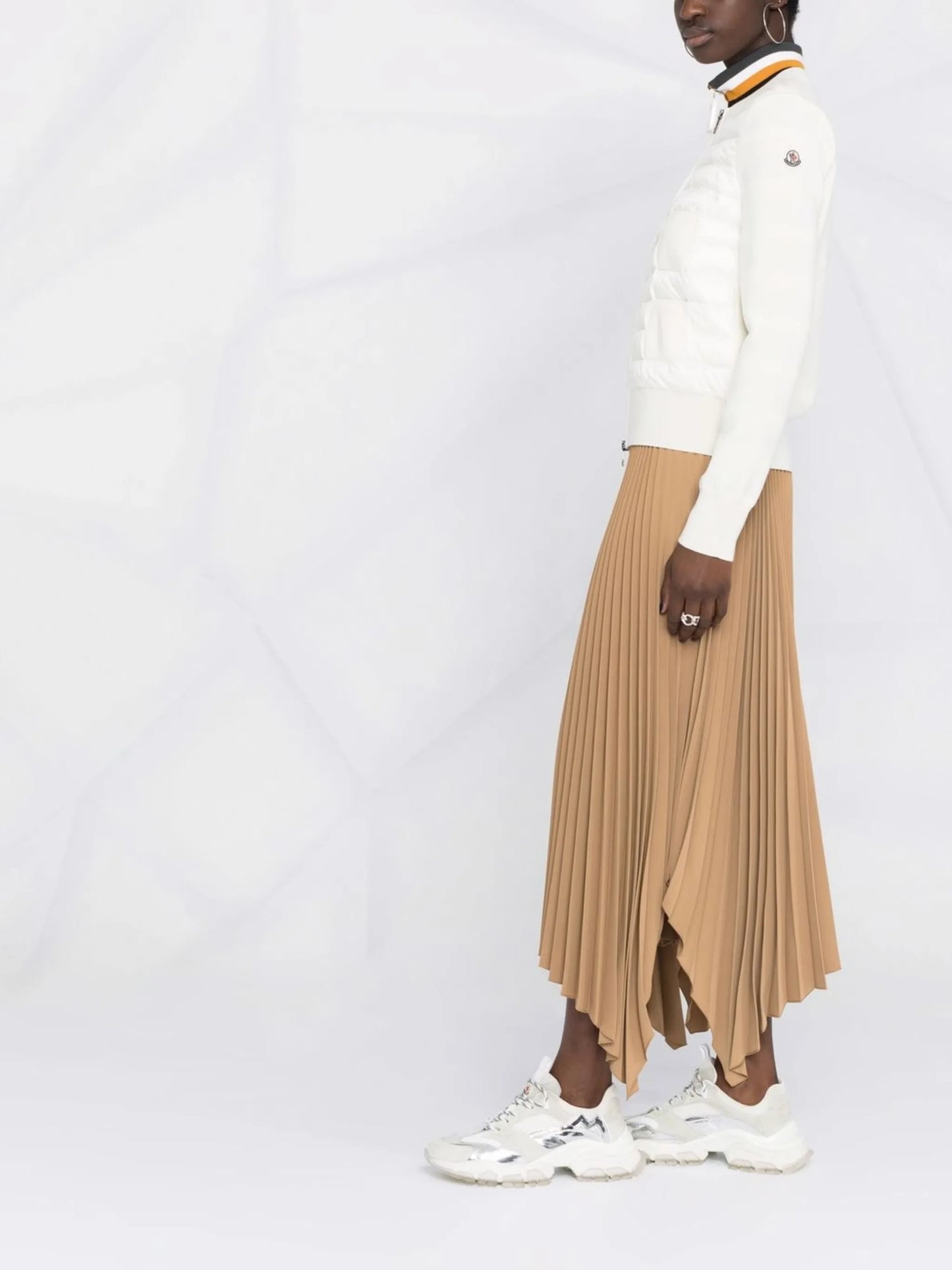 quilted zipped cardigan