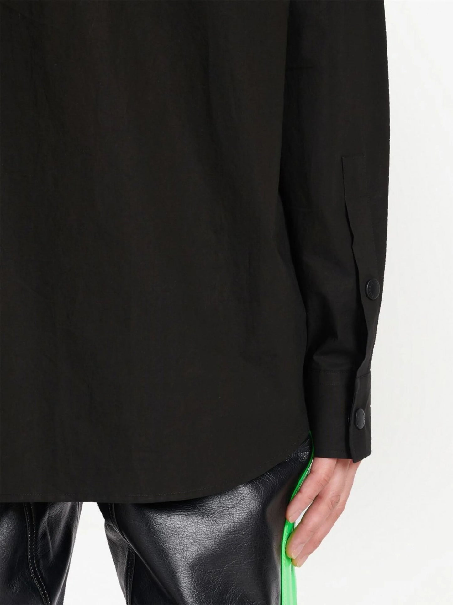 zip-up cotton shirt