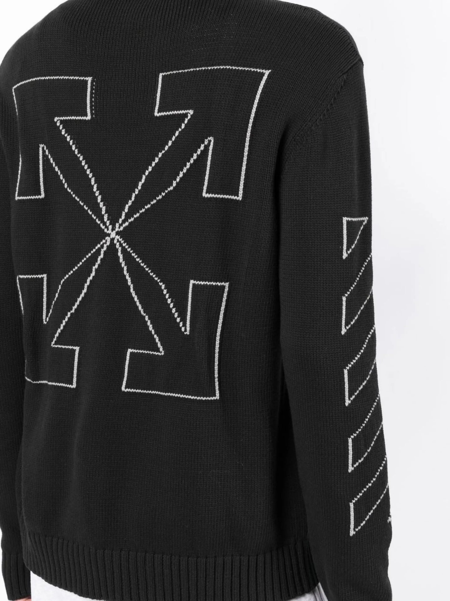 arrow-print crew-neck jumper