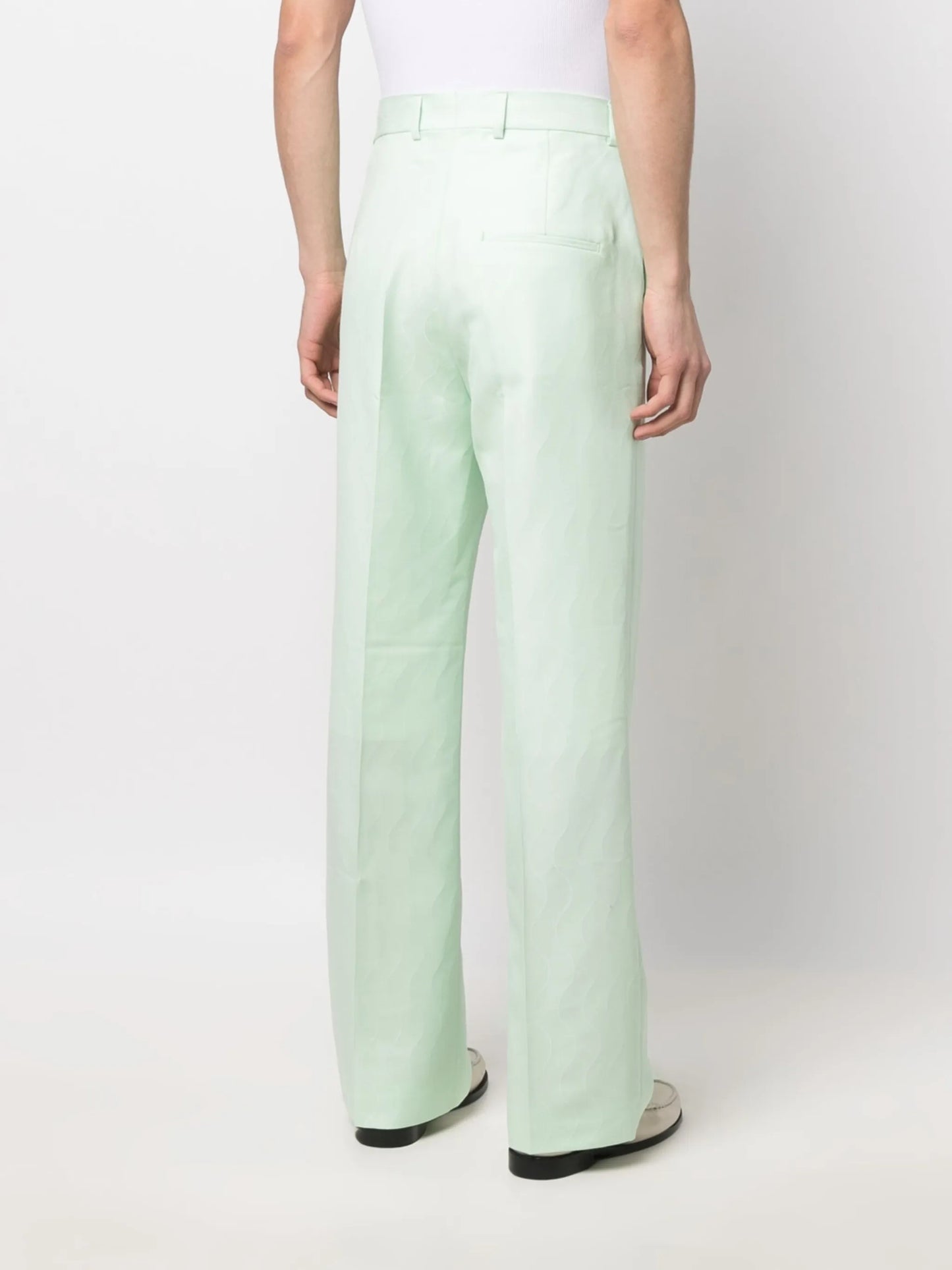 striped tailored flared trousers