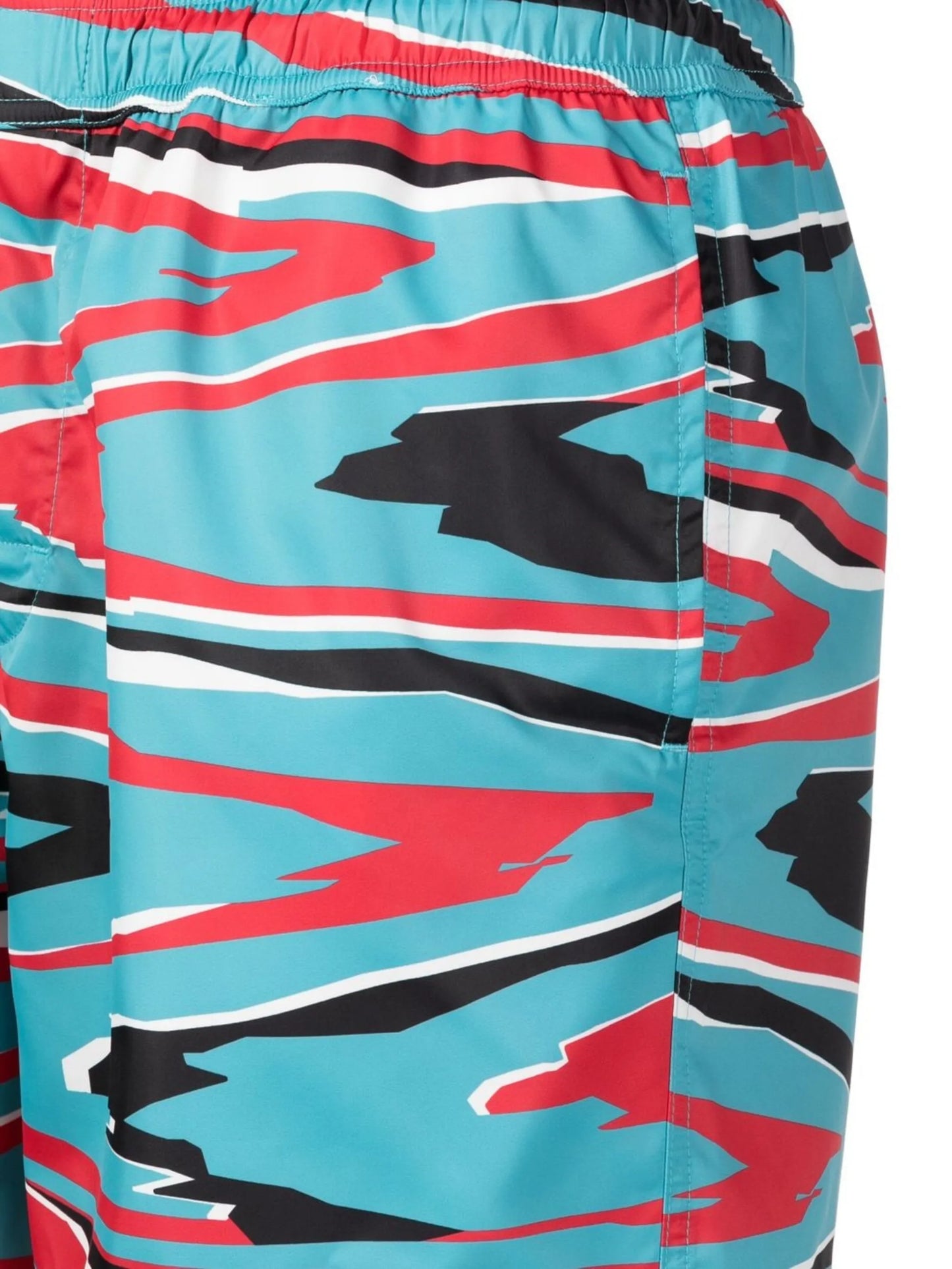 wave-print swim shorts