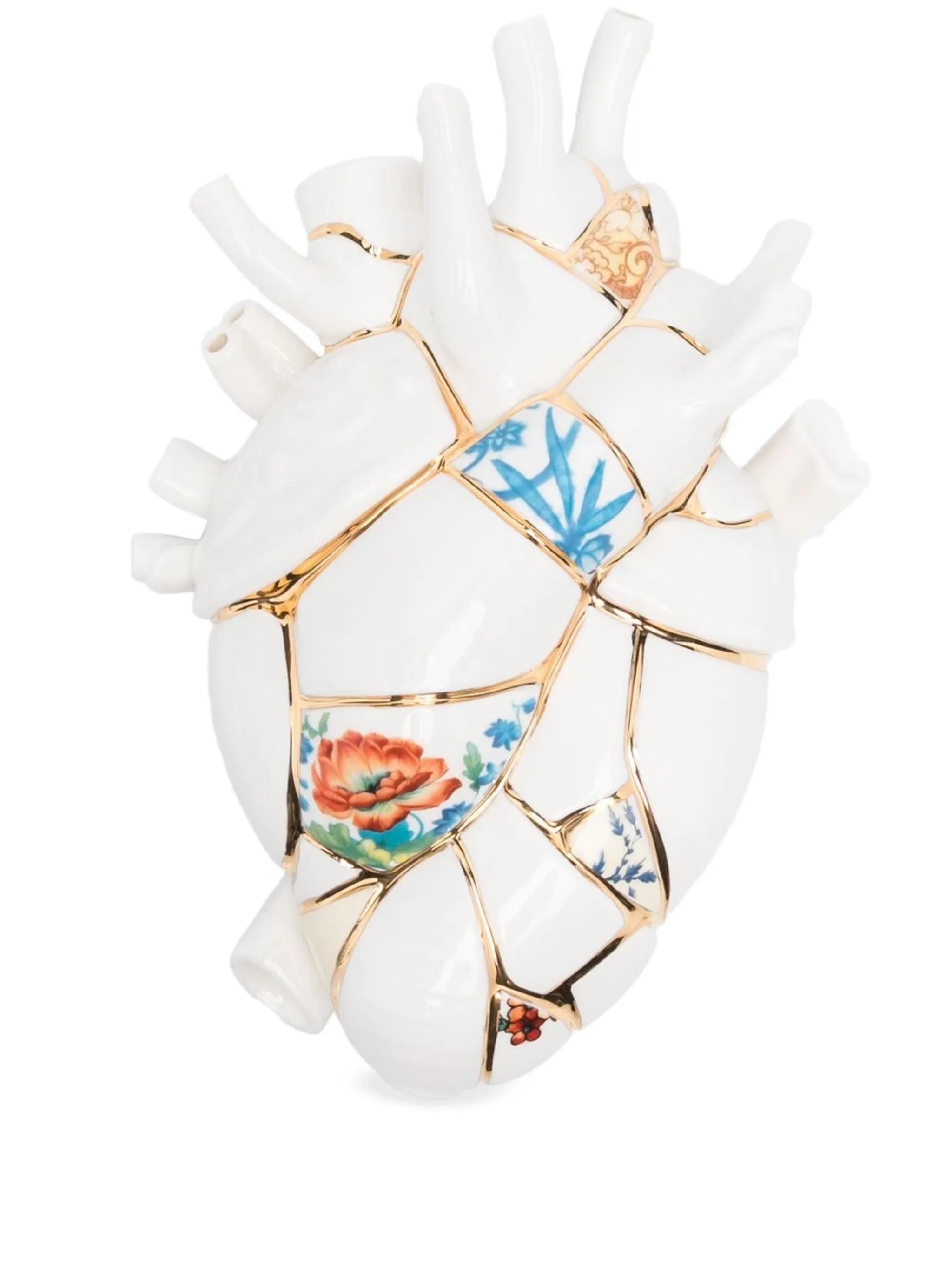 x Marcantonio Raimondi Malerba Love In Bloom Kintsugi porcelain heart