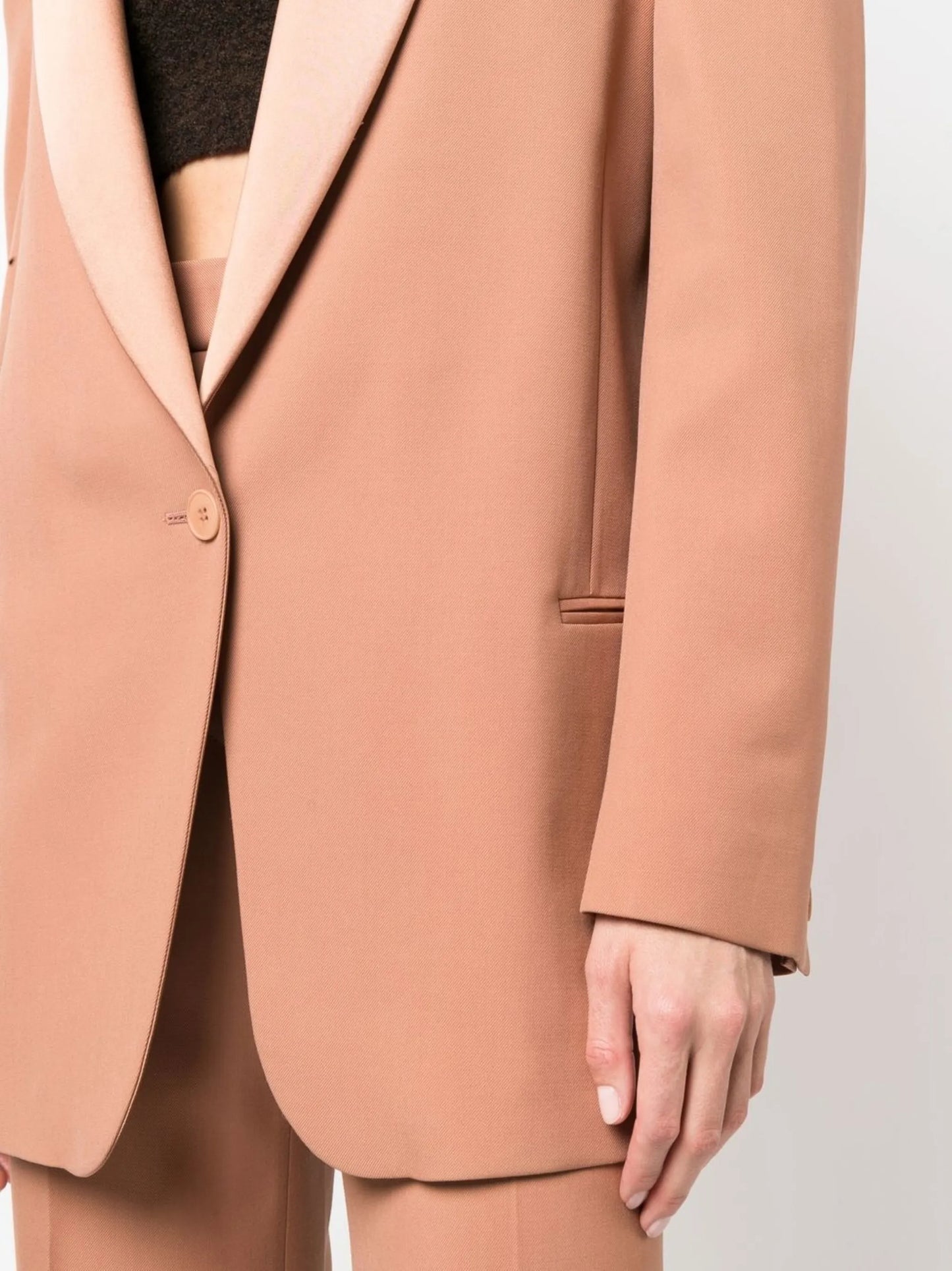 satin-lapel single-breasted blazer