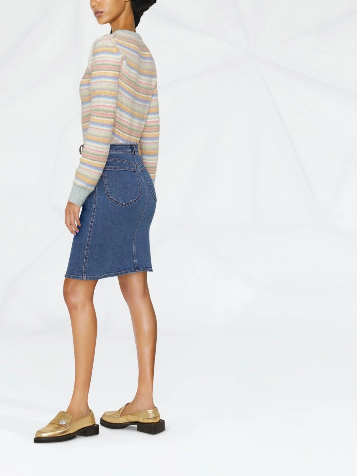 denim pencil skirt