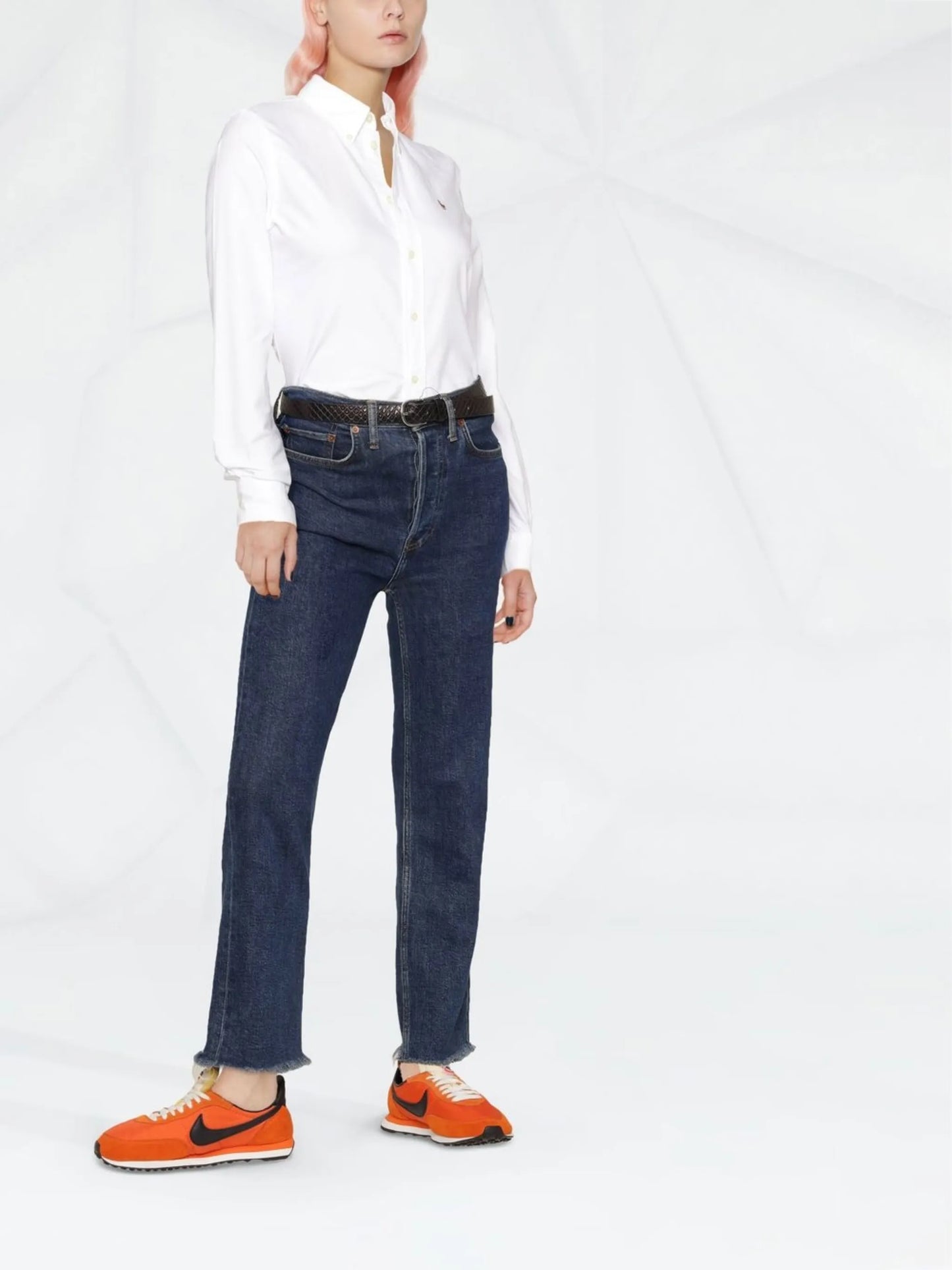 logo-embroidered Oxford shirt