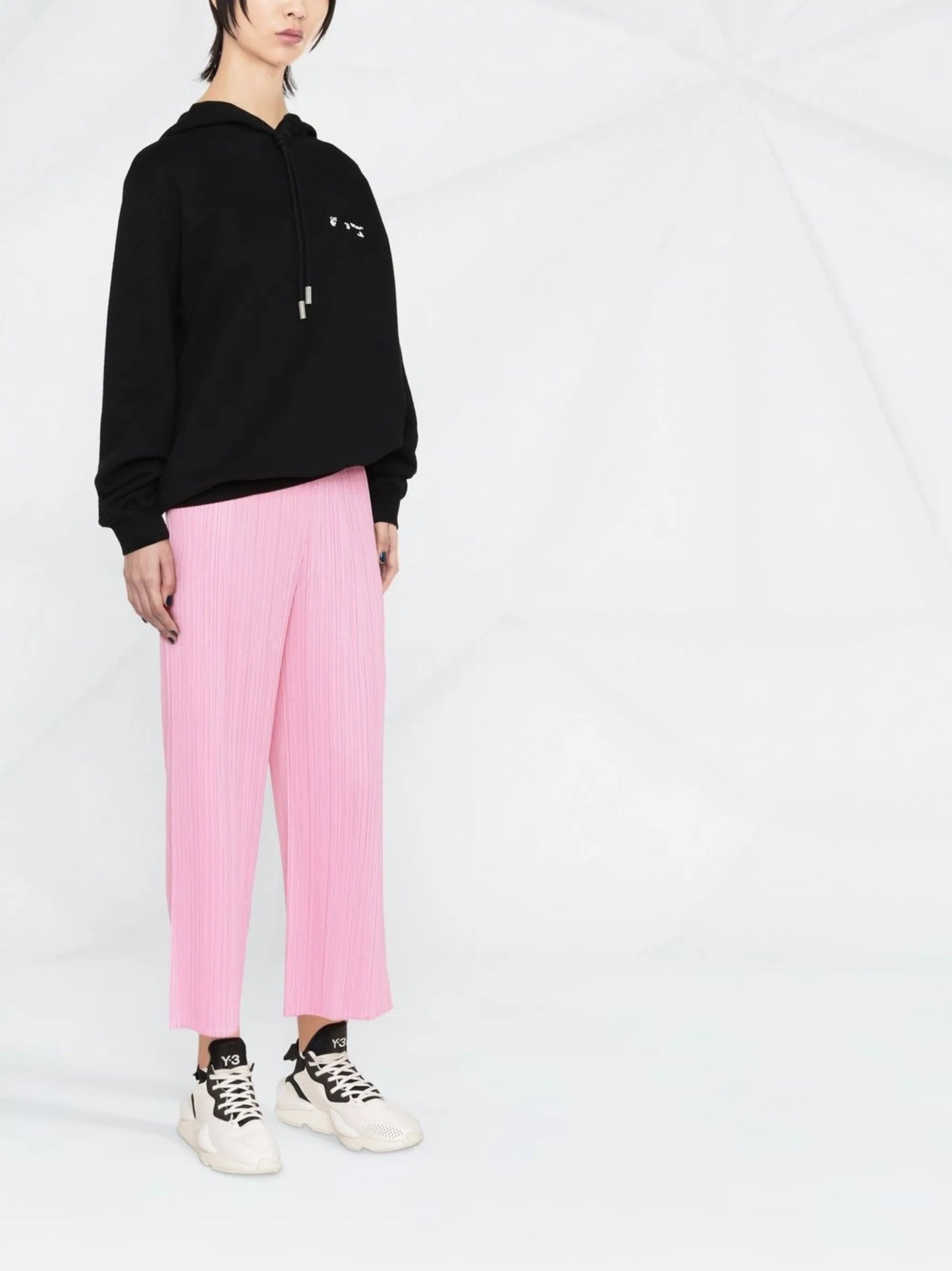 plissé cropped culottes