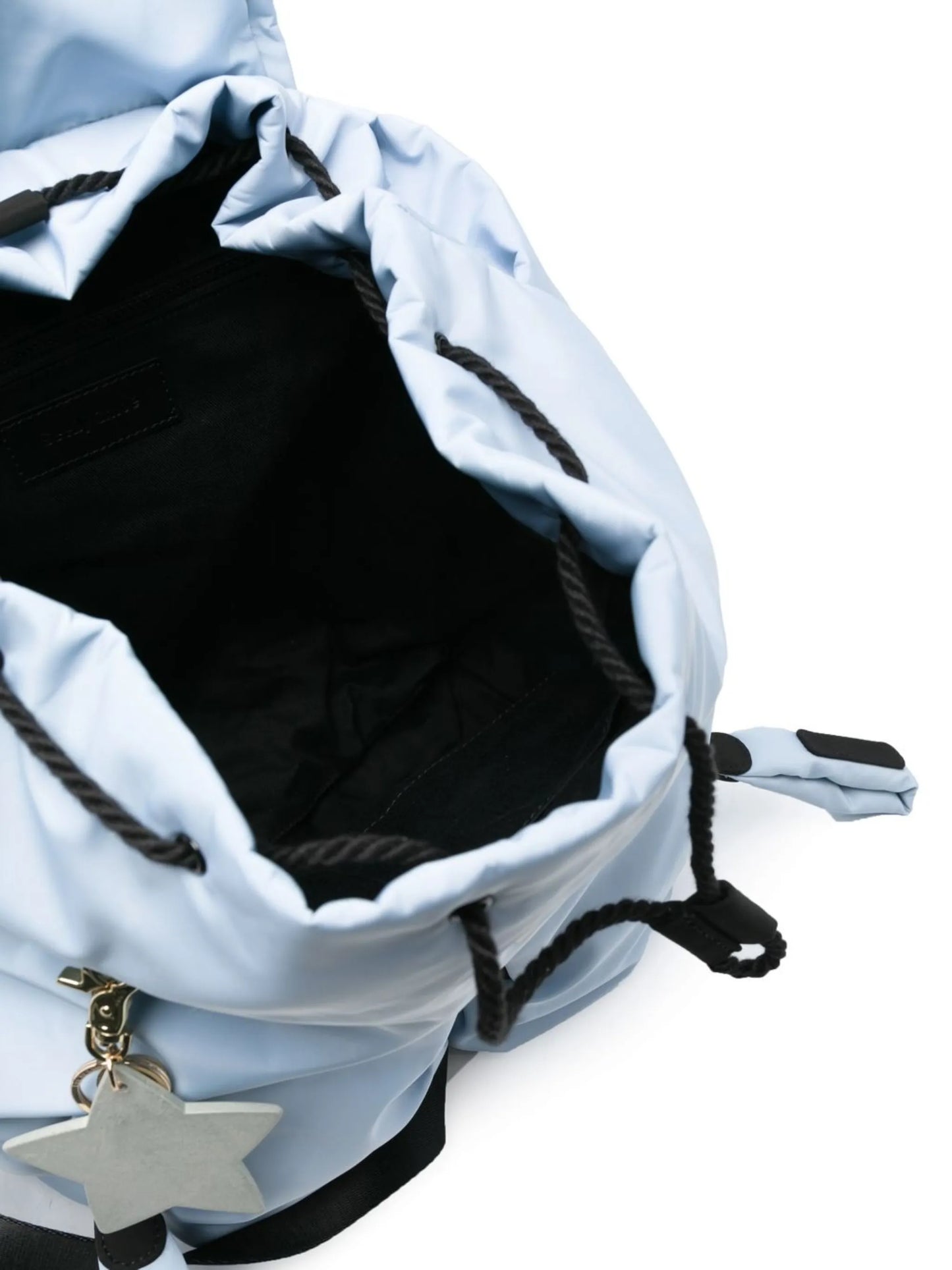 logo-charm padded backpack