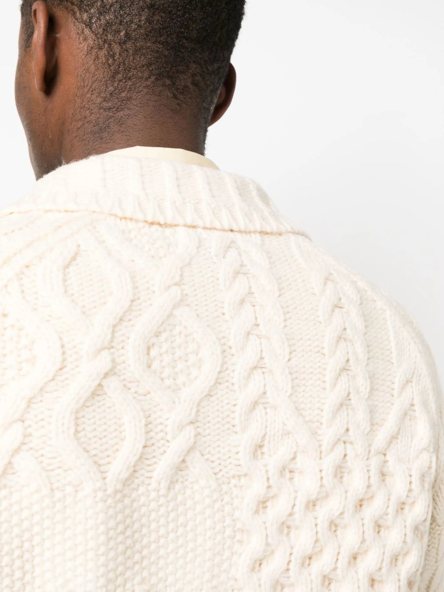Alan cable-knit wool cardigan