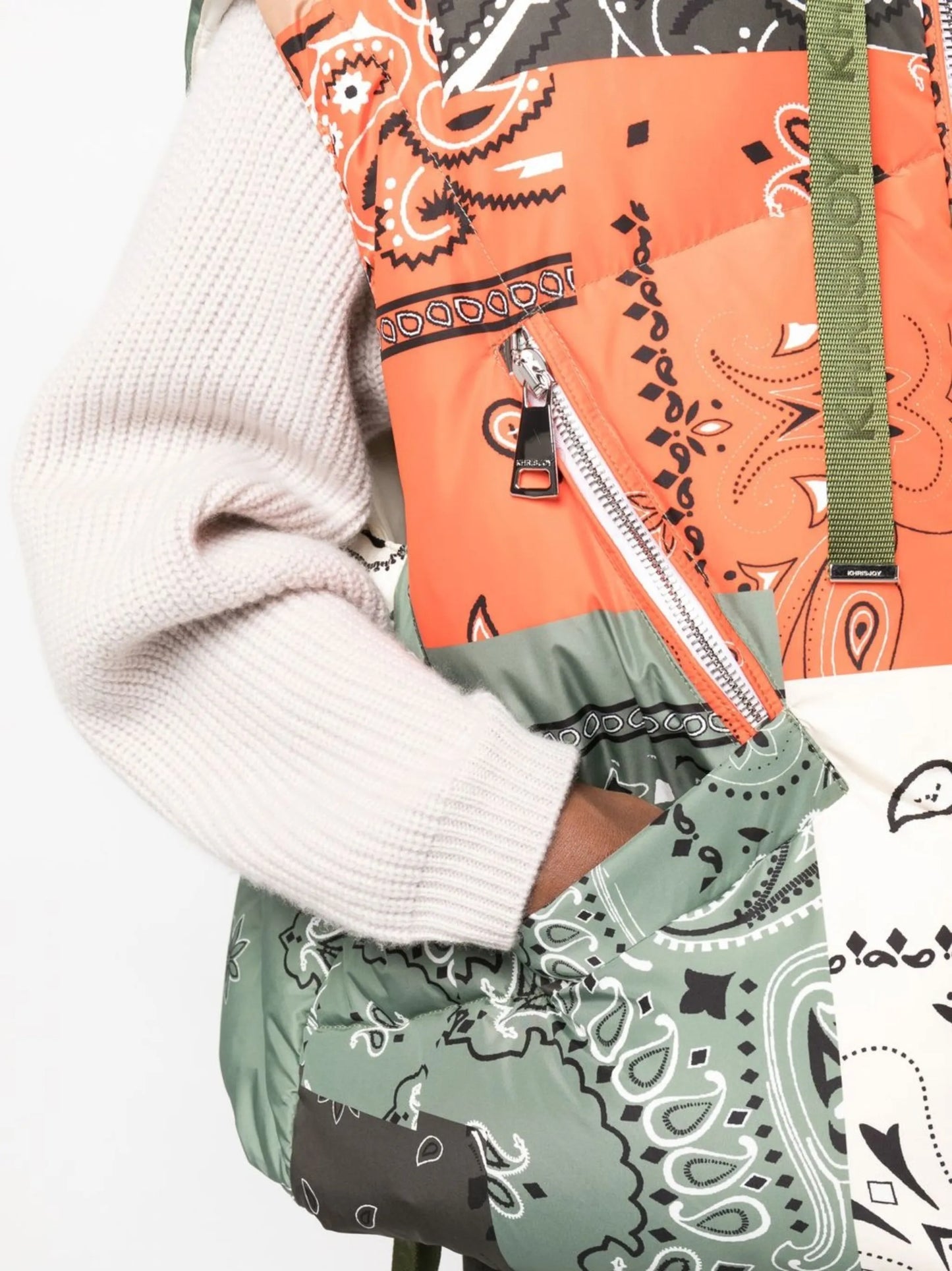 drawstring hooded gilet