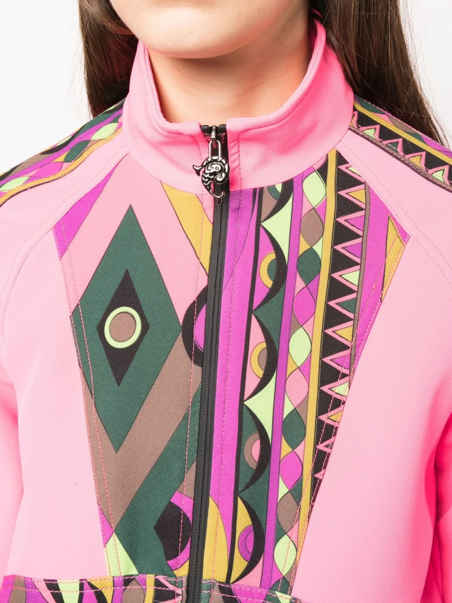 Rombi-print track jacket