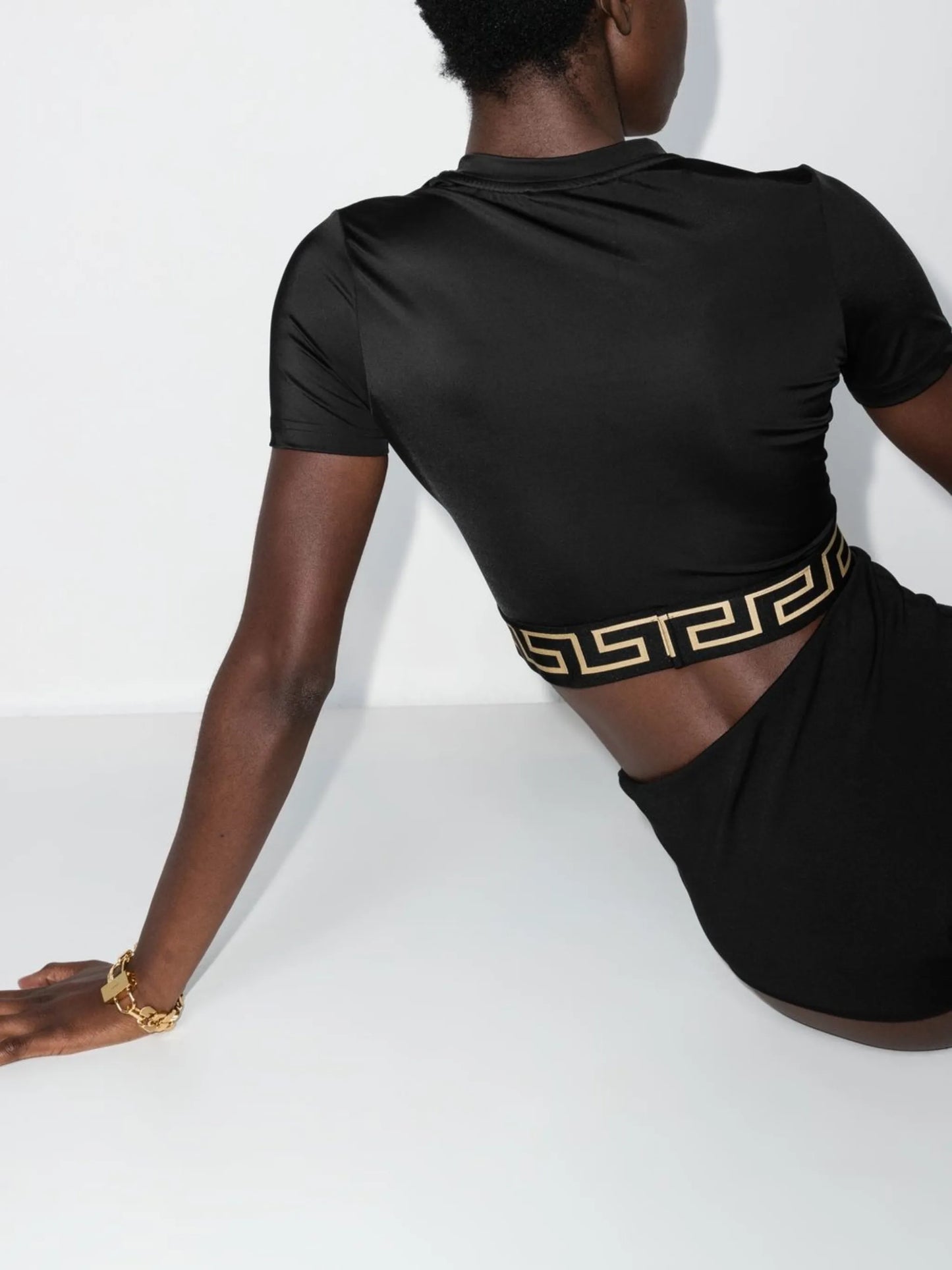 Greca-trim swim top