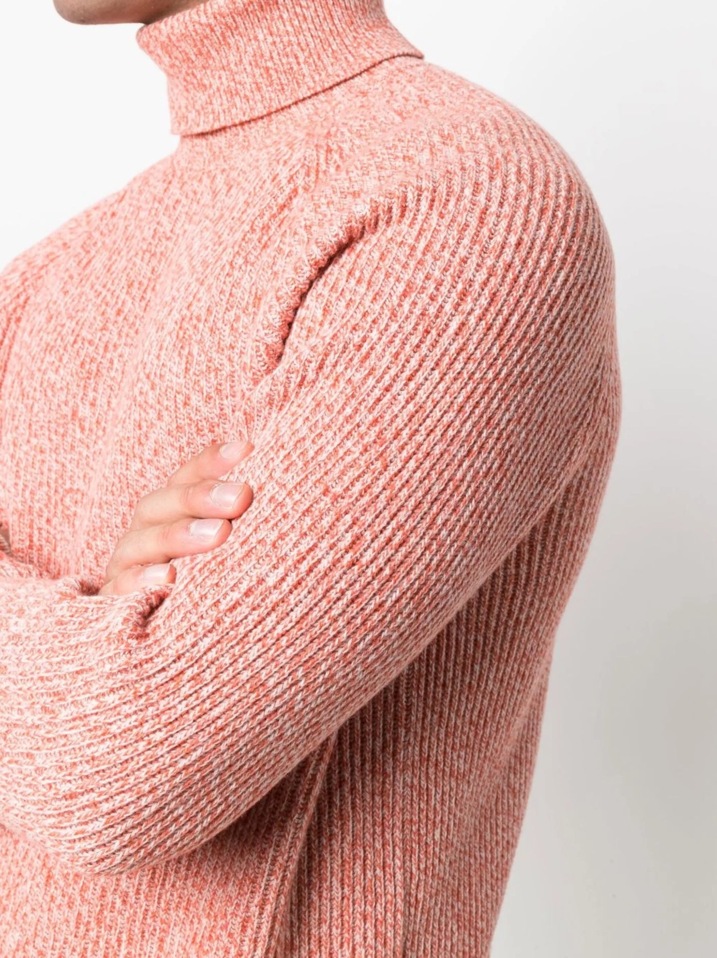 ribbed-knit roll-neck jumper