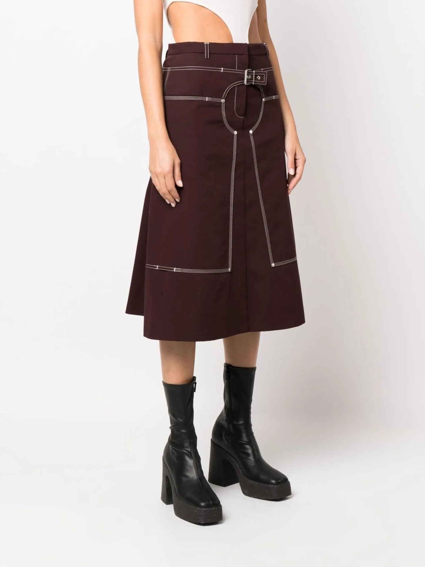 A-line midi skirt