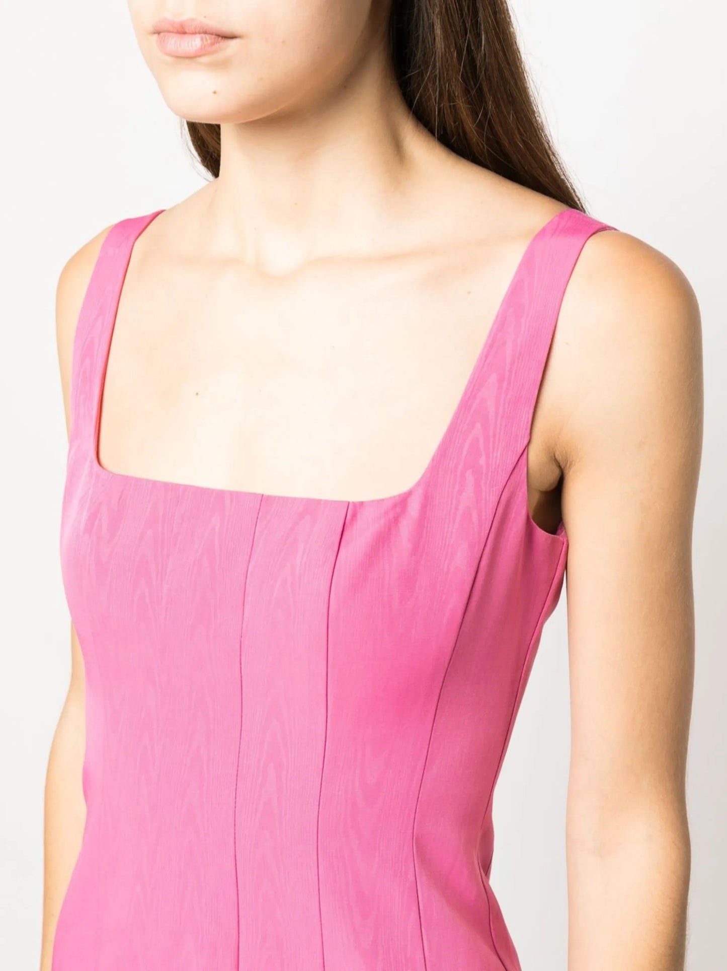 Portrait square-neck dress