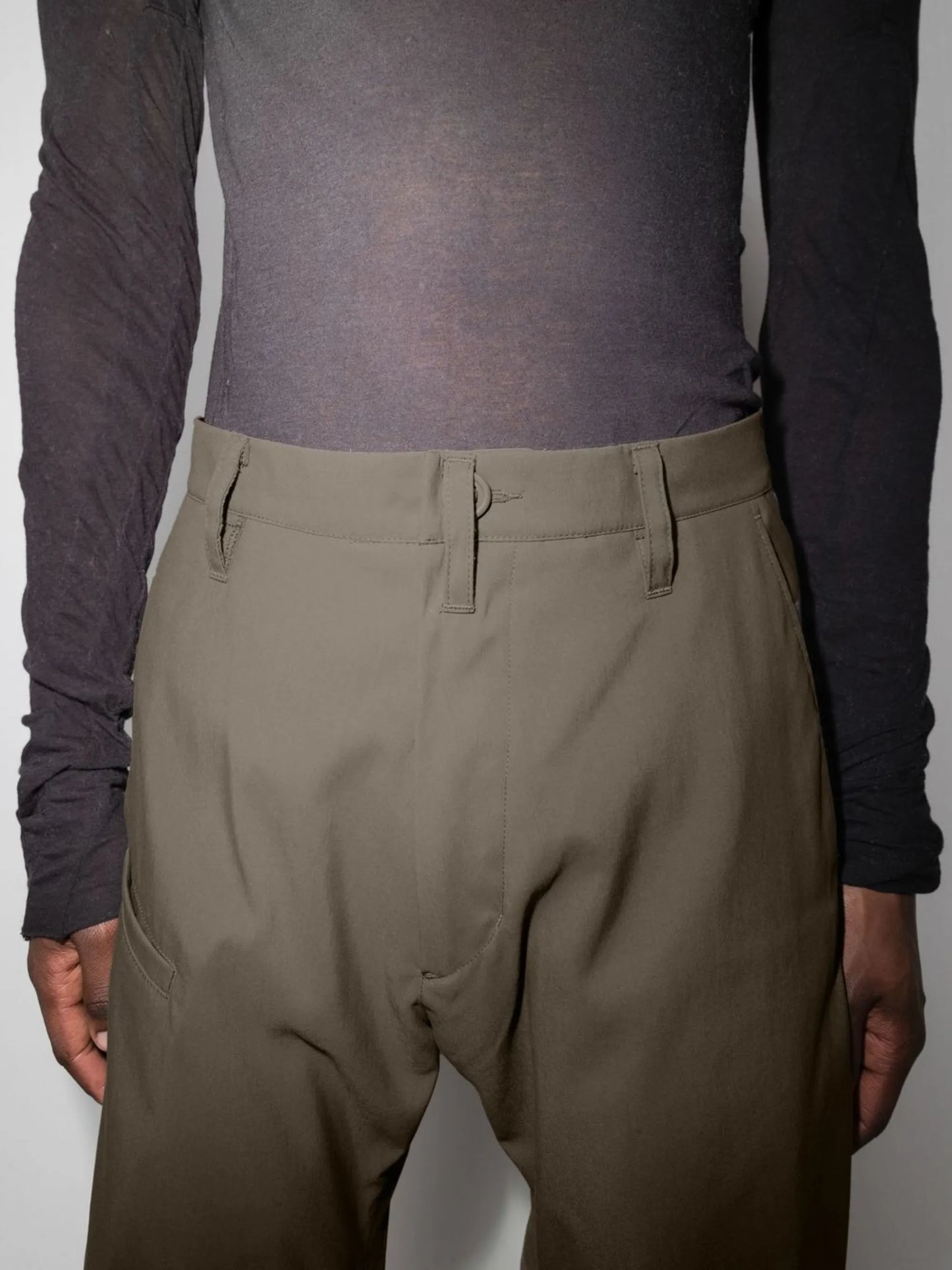 high-waisted straight leg trousers