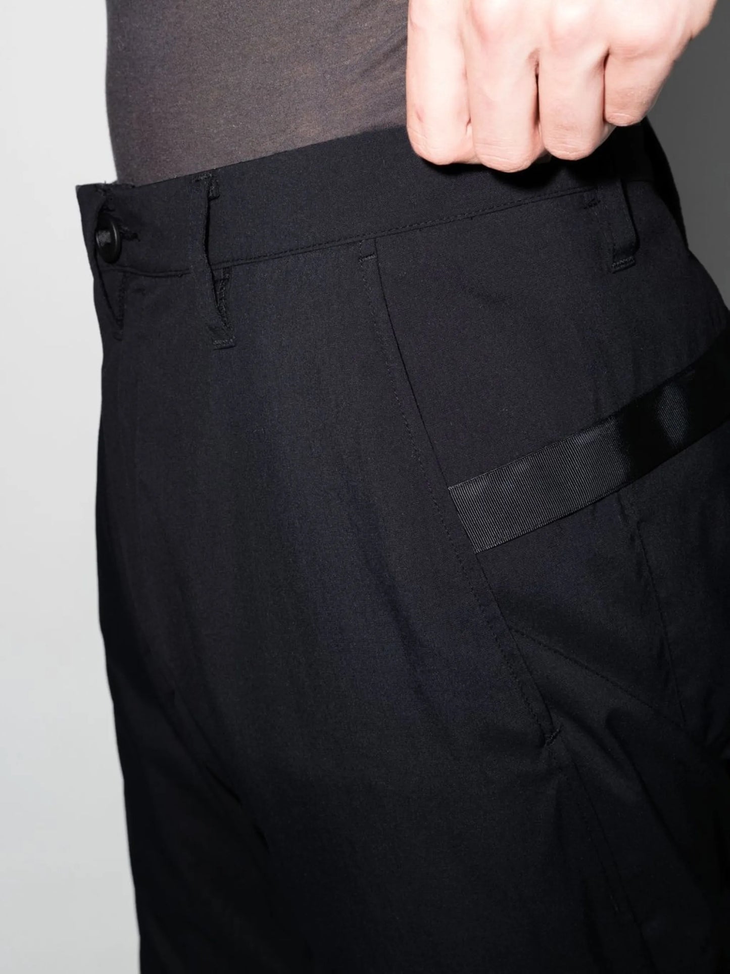 high-waisted straight leg trousers
