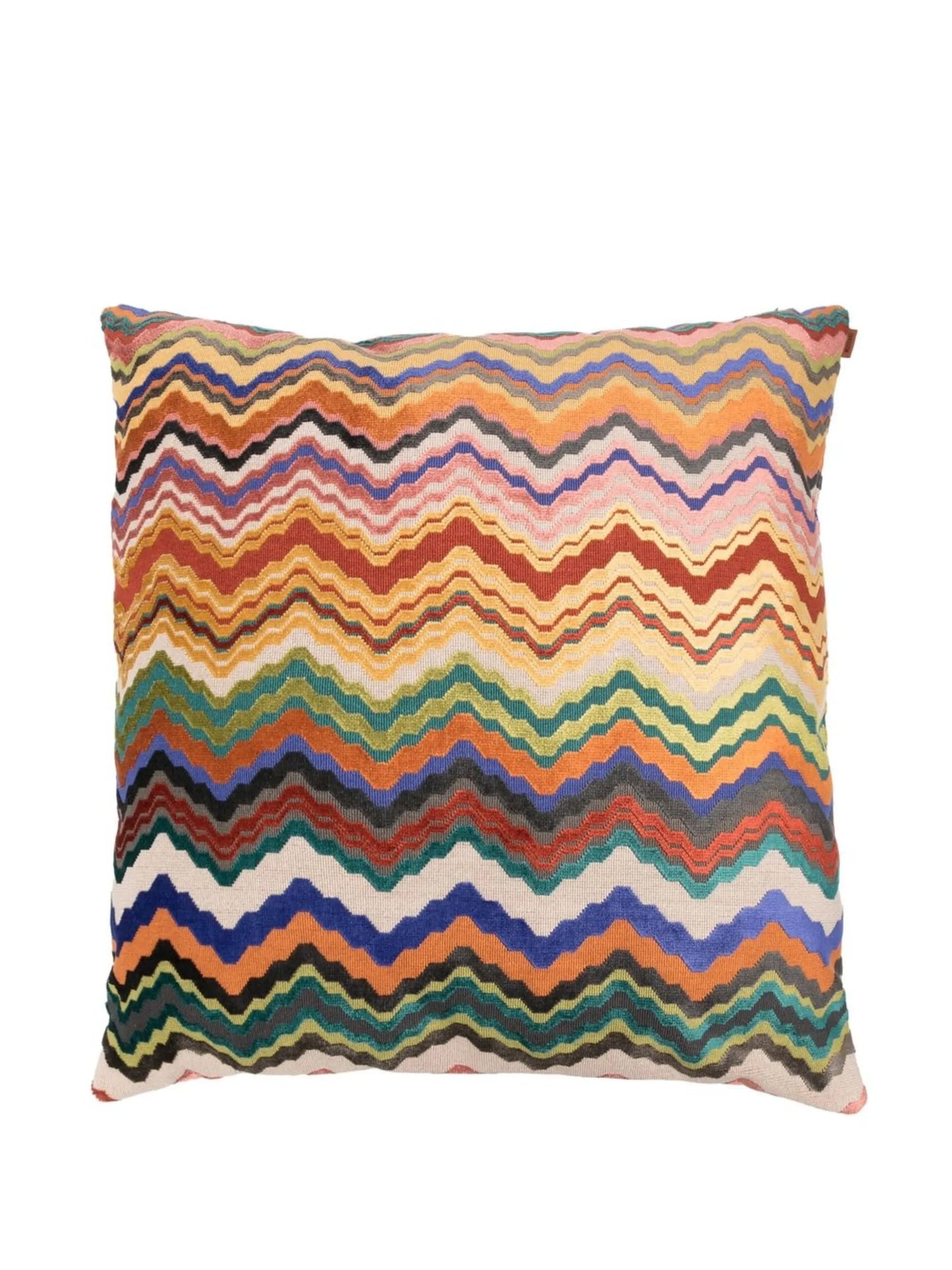zigzag-jacquard down cushion