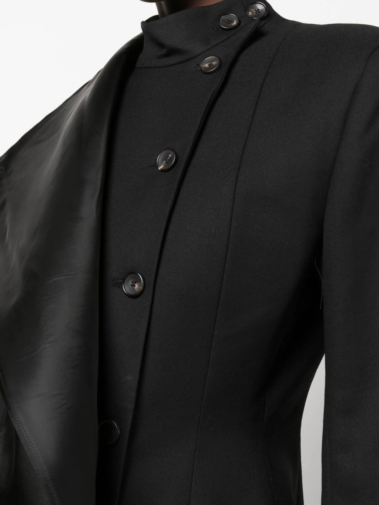 draped virgin wool blazer