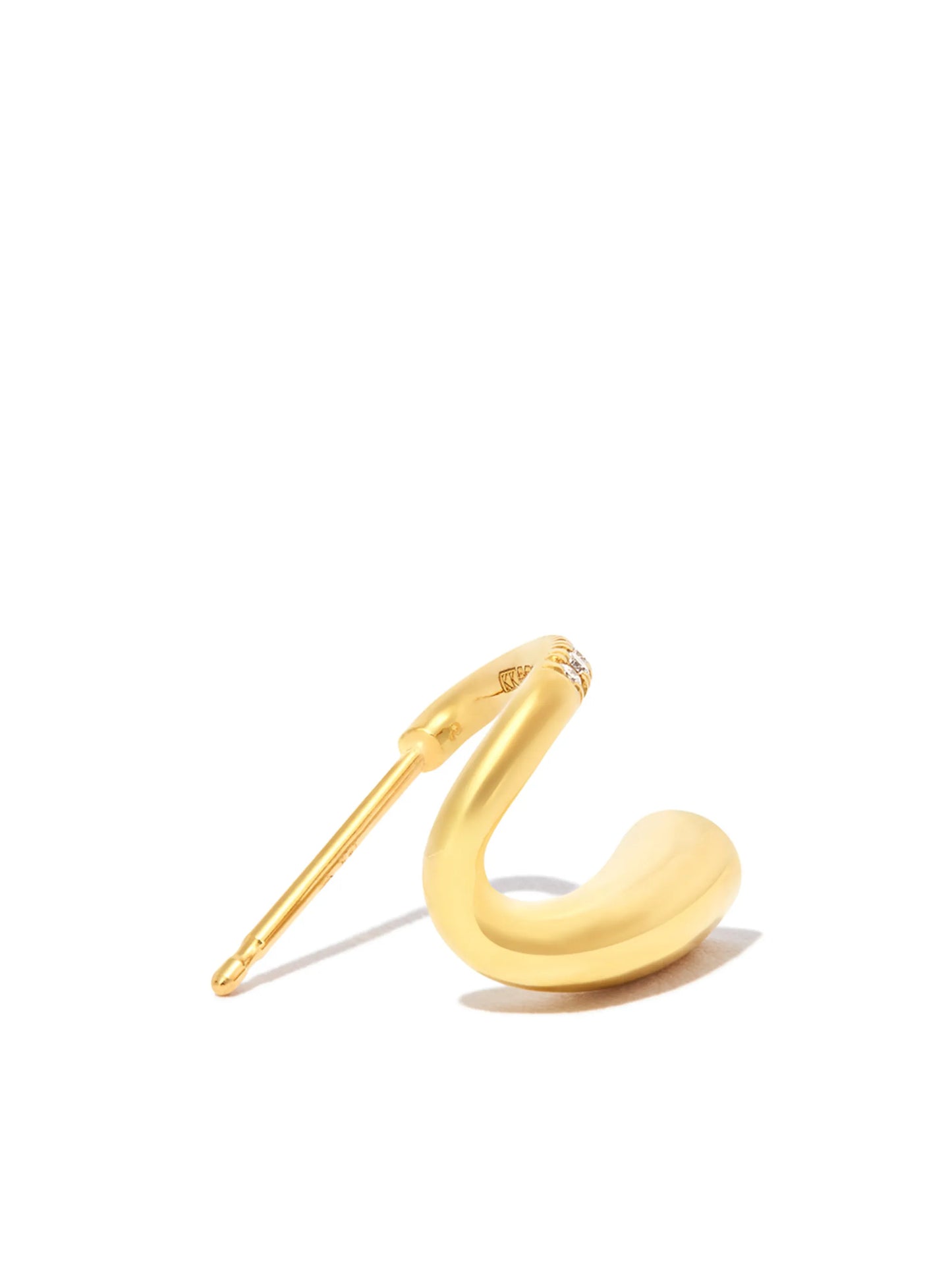 18kt yellow gold Peak diamond earring