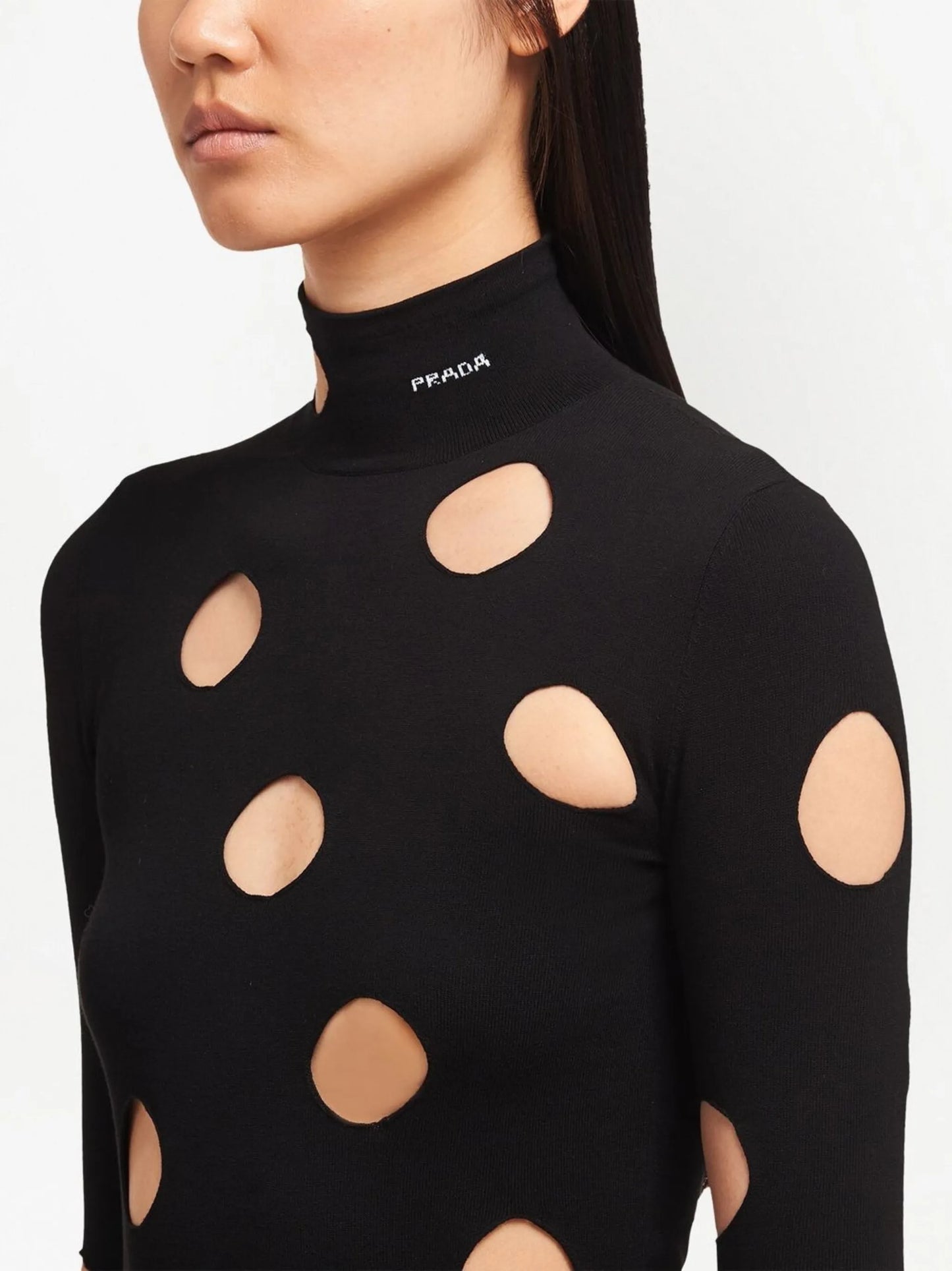 roll-neck cut-out jumper