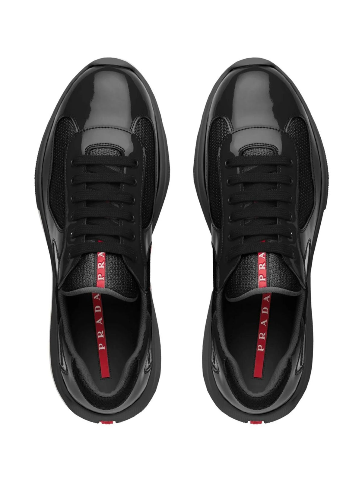 patent-leather and technical fabric America's Cup sneakers