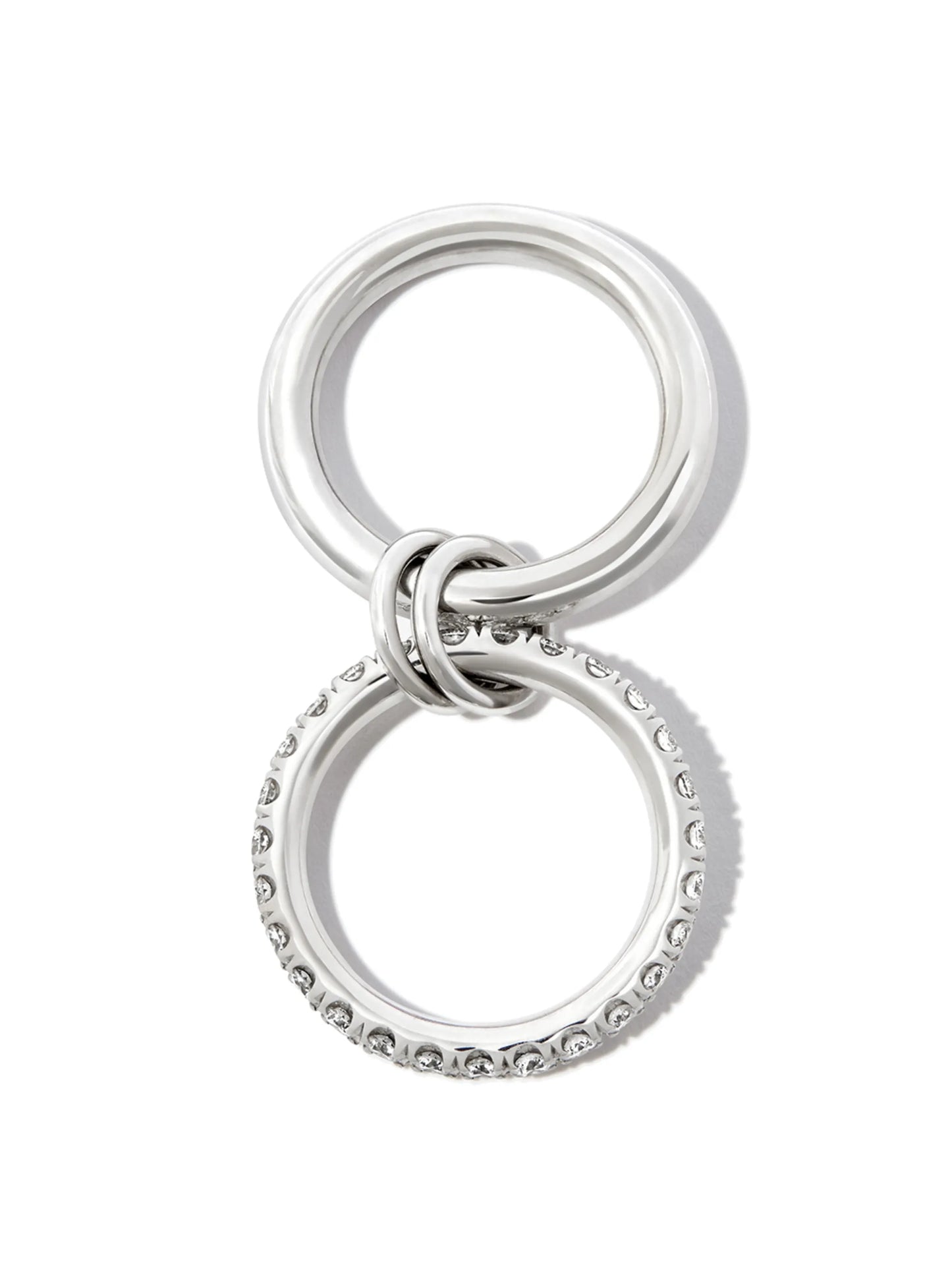 18kt white gold Virgo diamond link ring