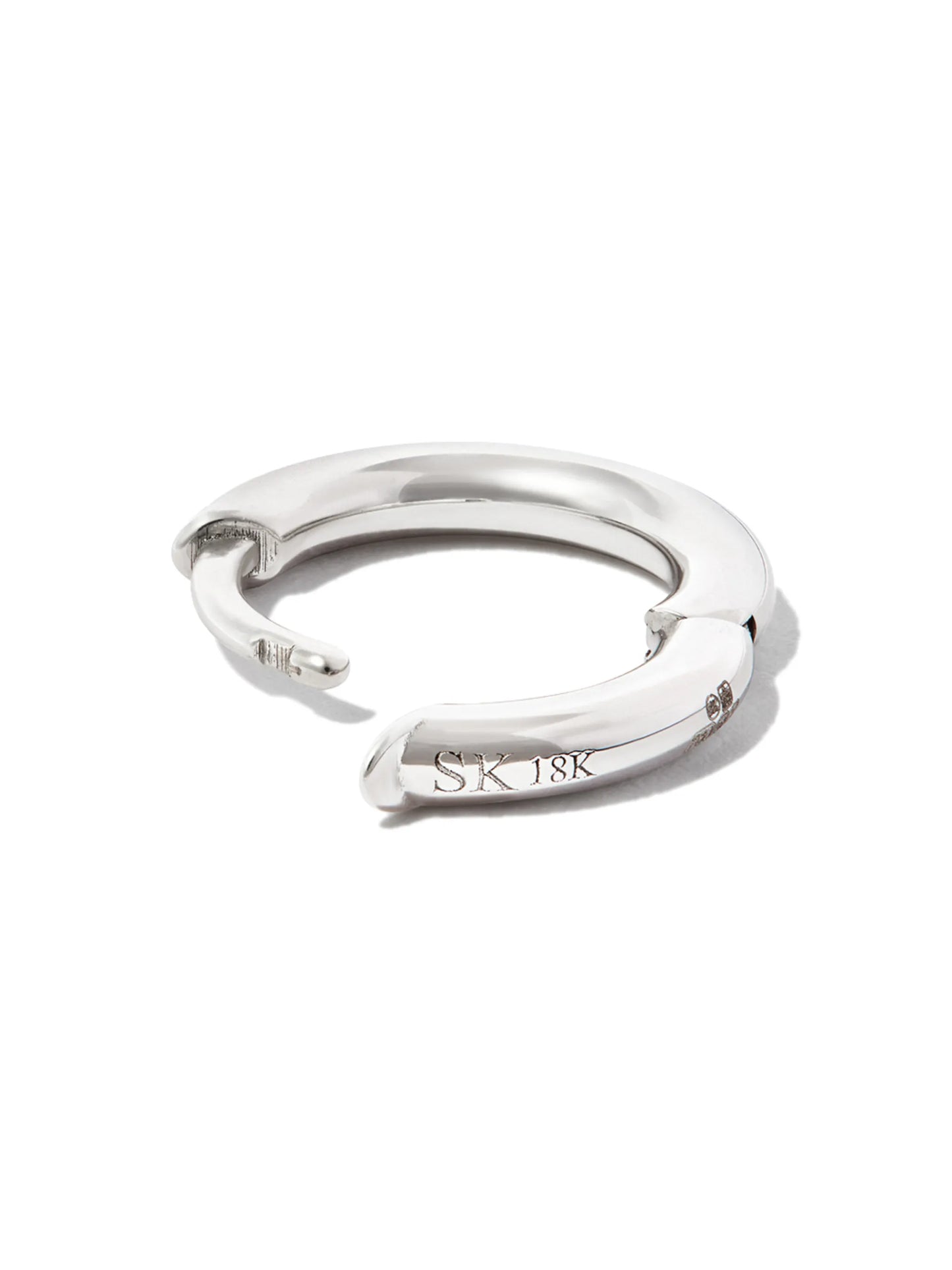 18kt white gold Micro hoop earring