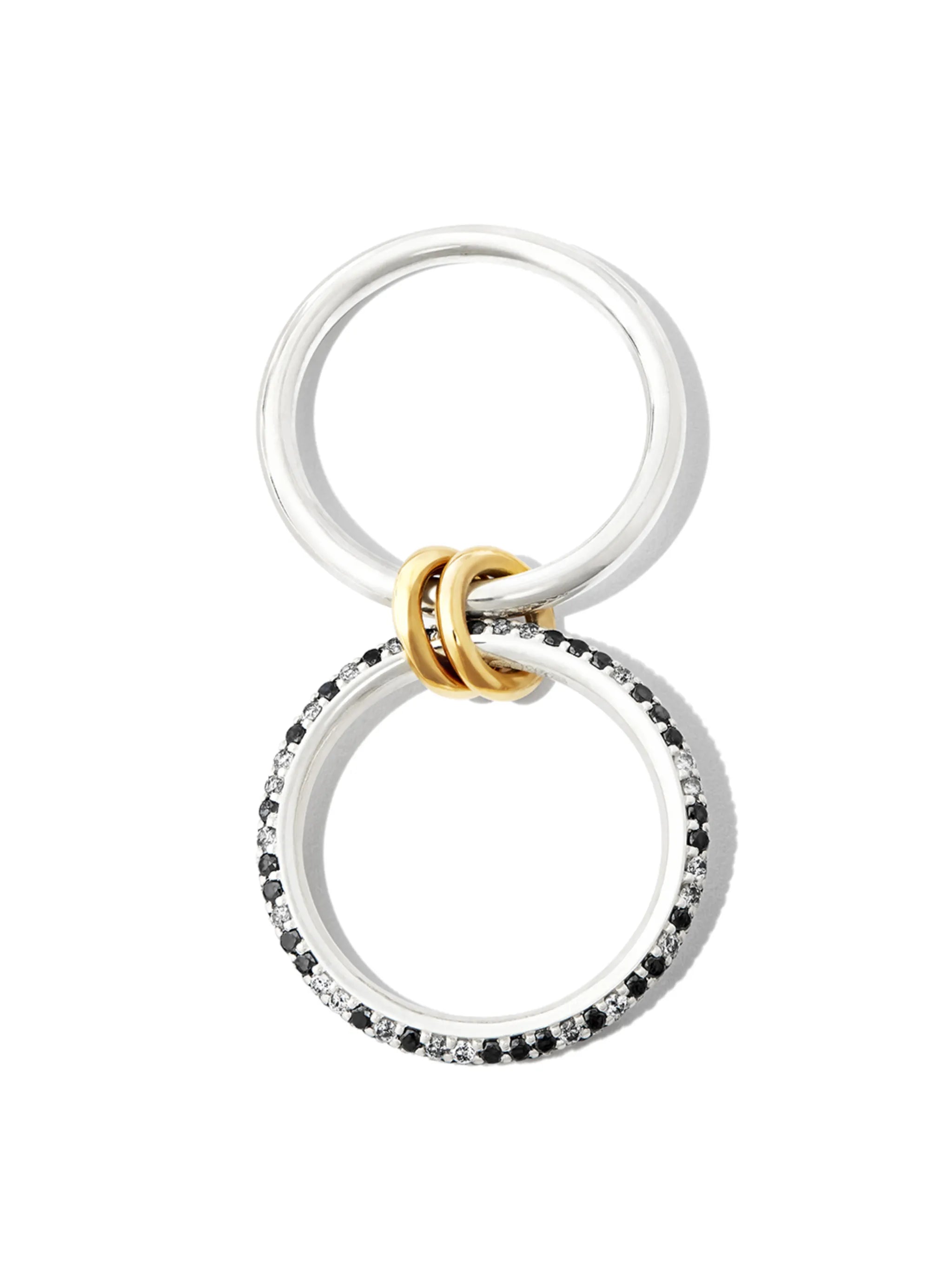 18K white gold Virgo Petite Noir diamond ring