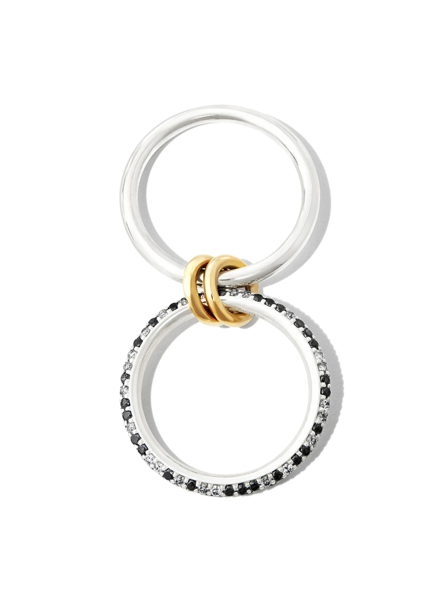 18K white gold Virgo Petite Noir diamond ring