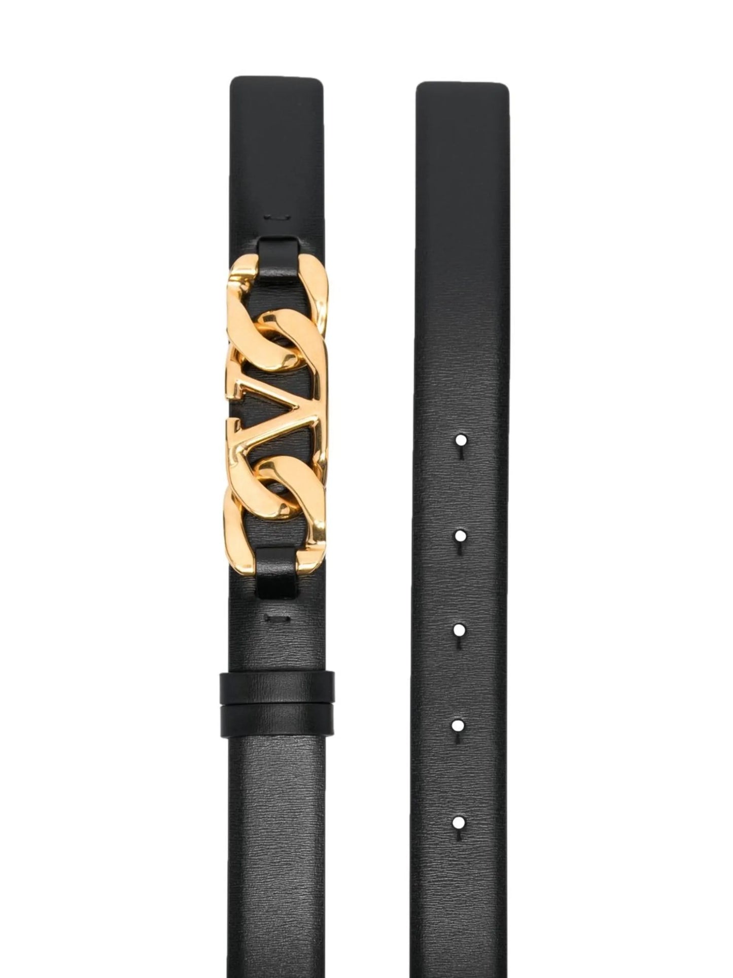 chain V-logo buckled belt