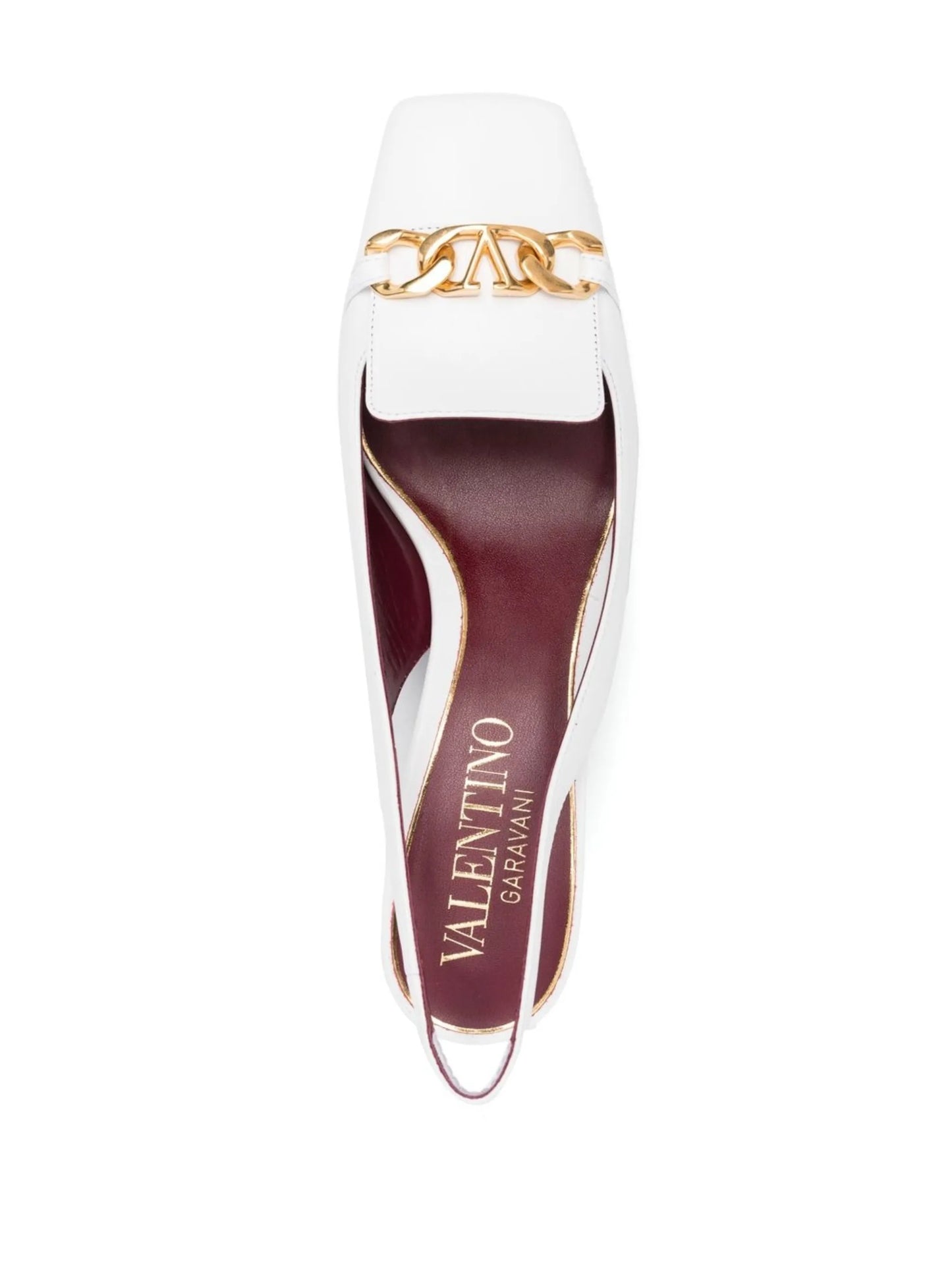 VLogo Chain 50mm slingback pumps