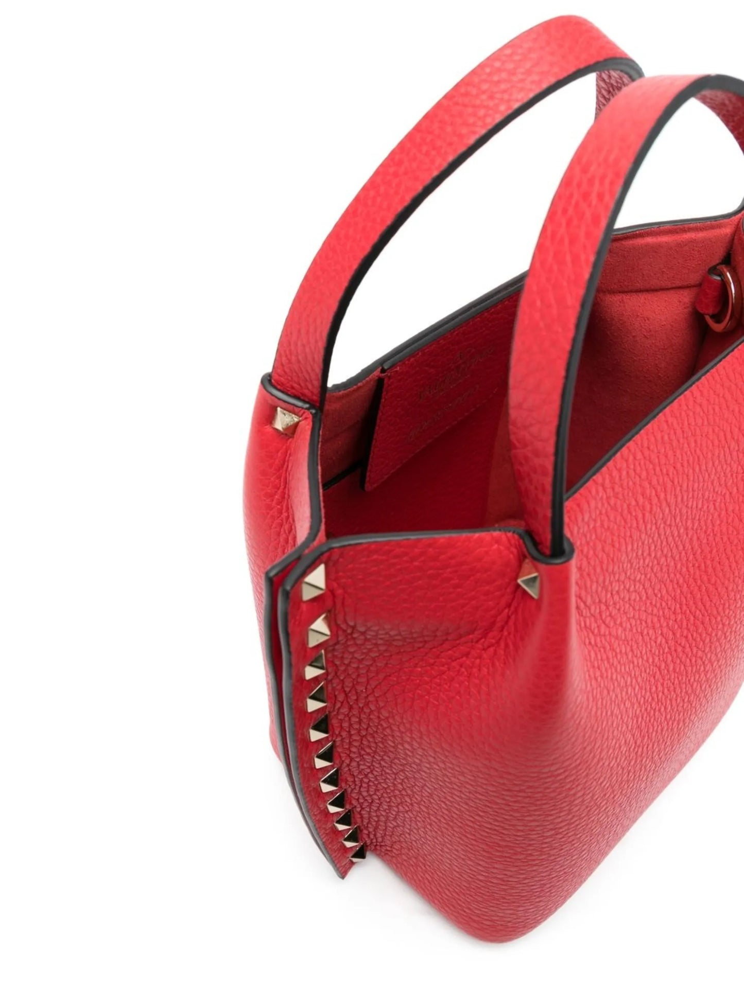 Rockstud leather tote bag