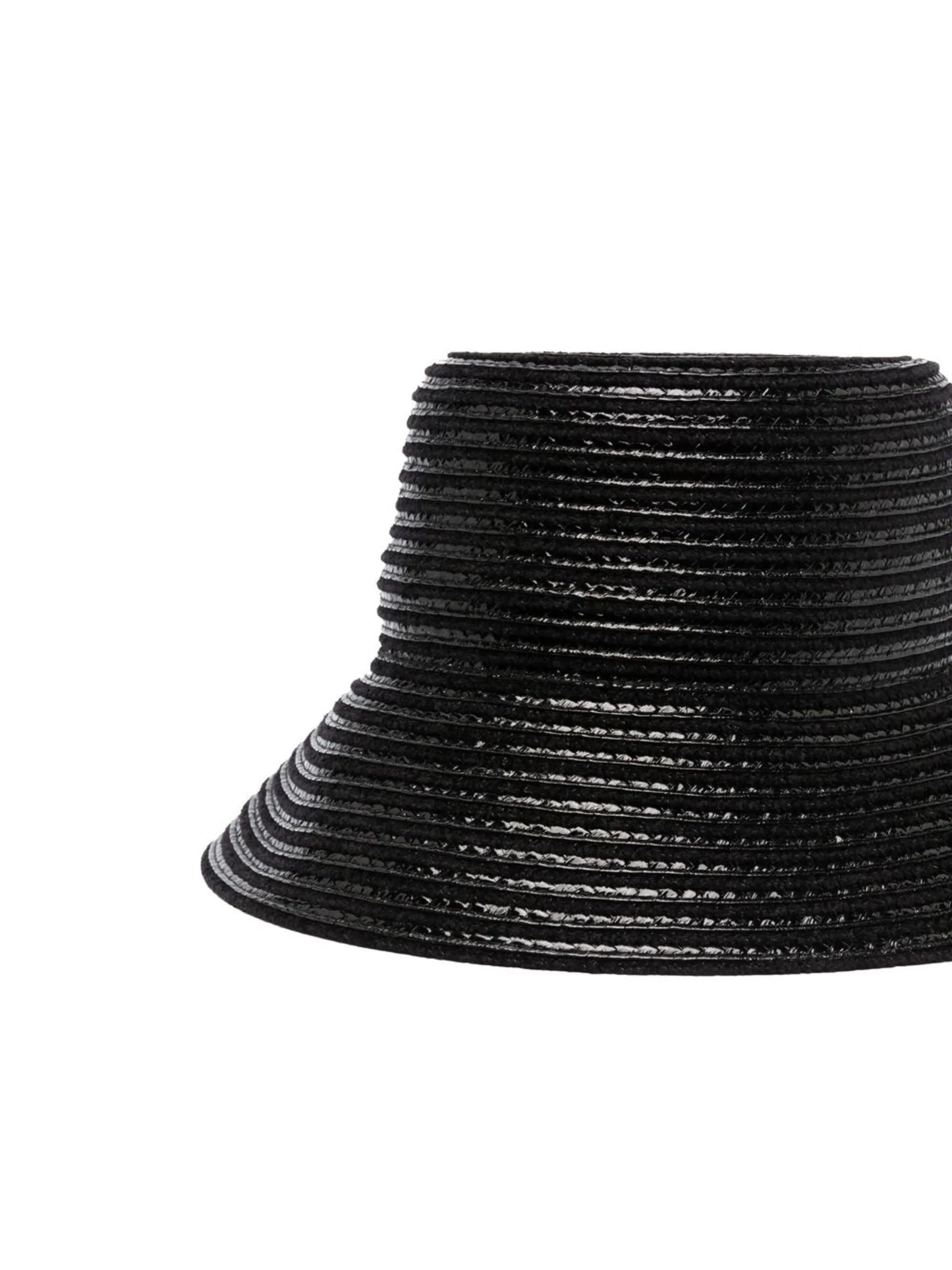 stripe-panelled bucket hat