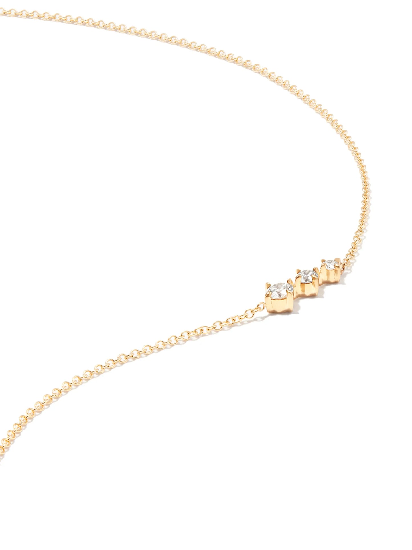 14kt yellow gold Éclat Floating diamond necklace