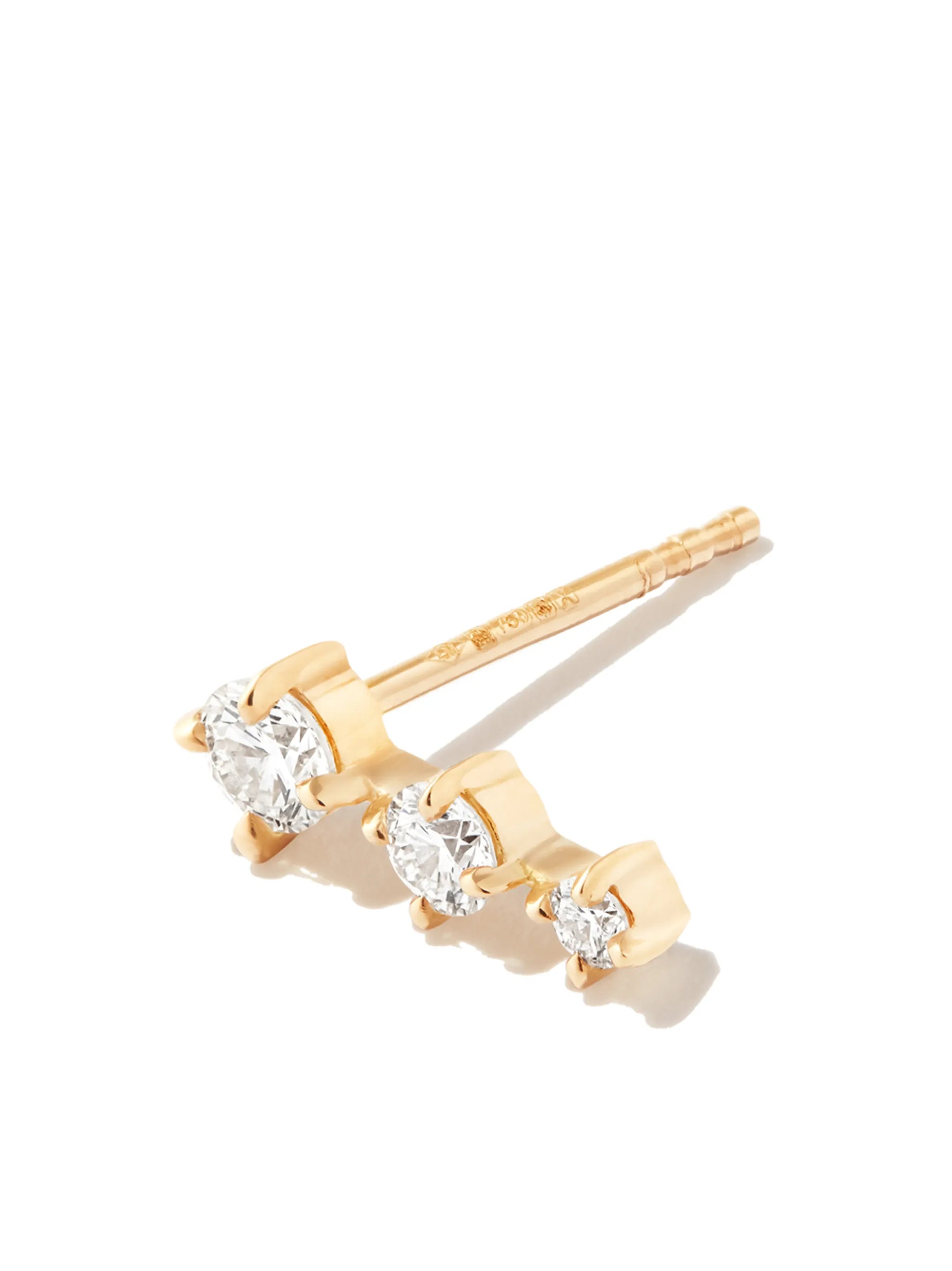18kt yellow gold Éclat diamond single earring