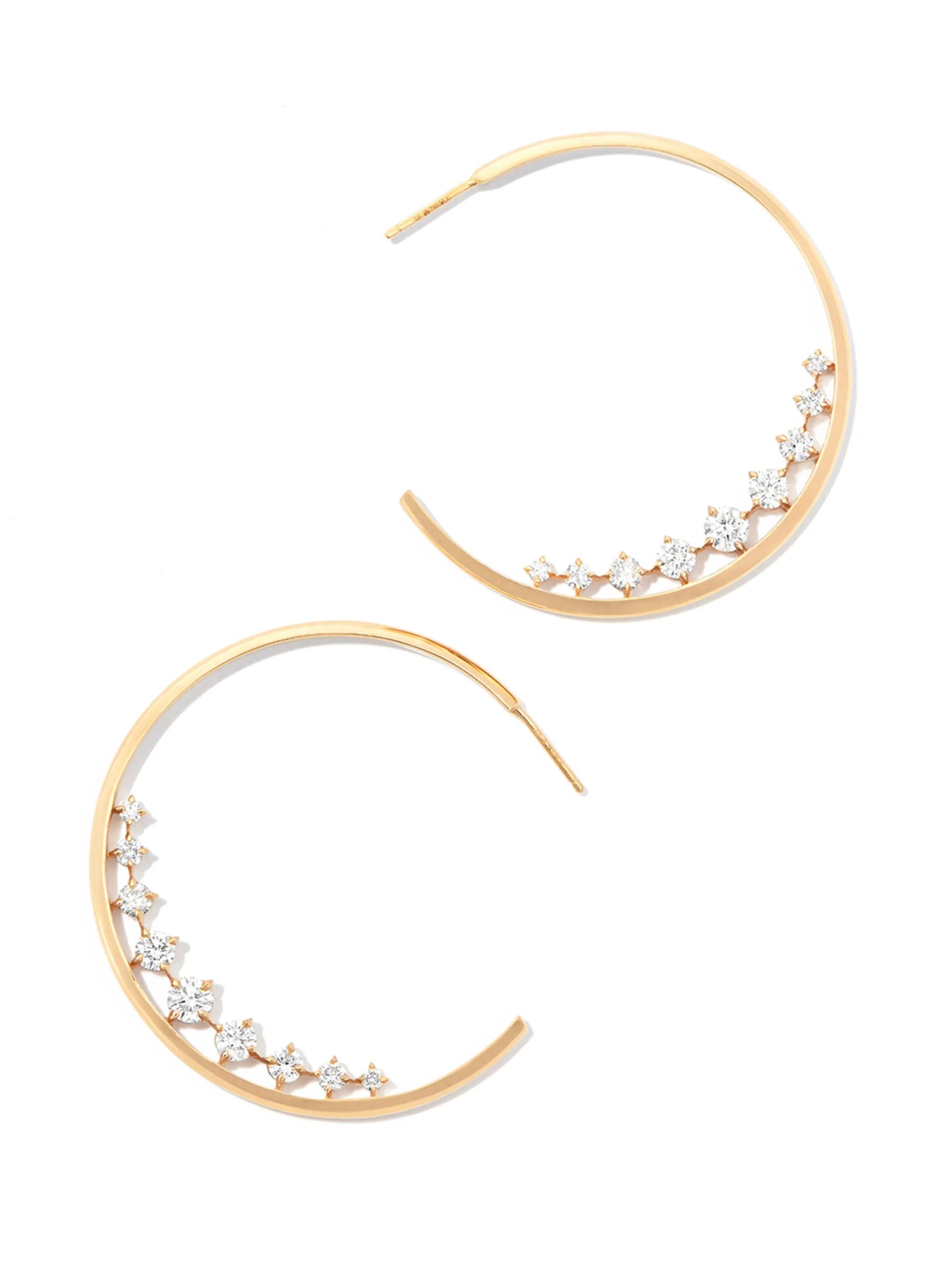 18kt yellow gold Éclat diamond hoop earrings