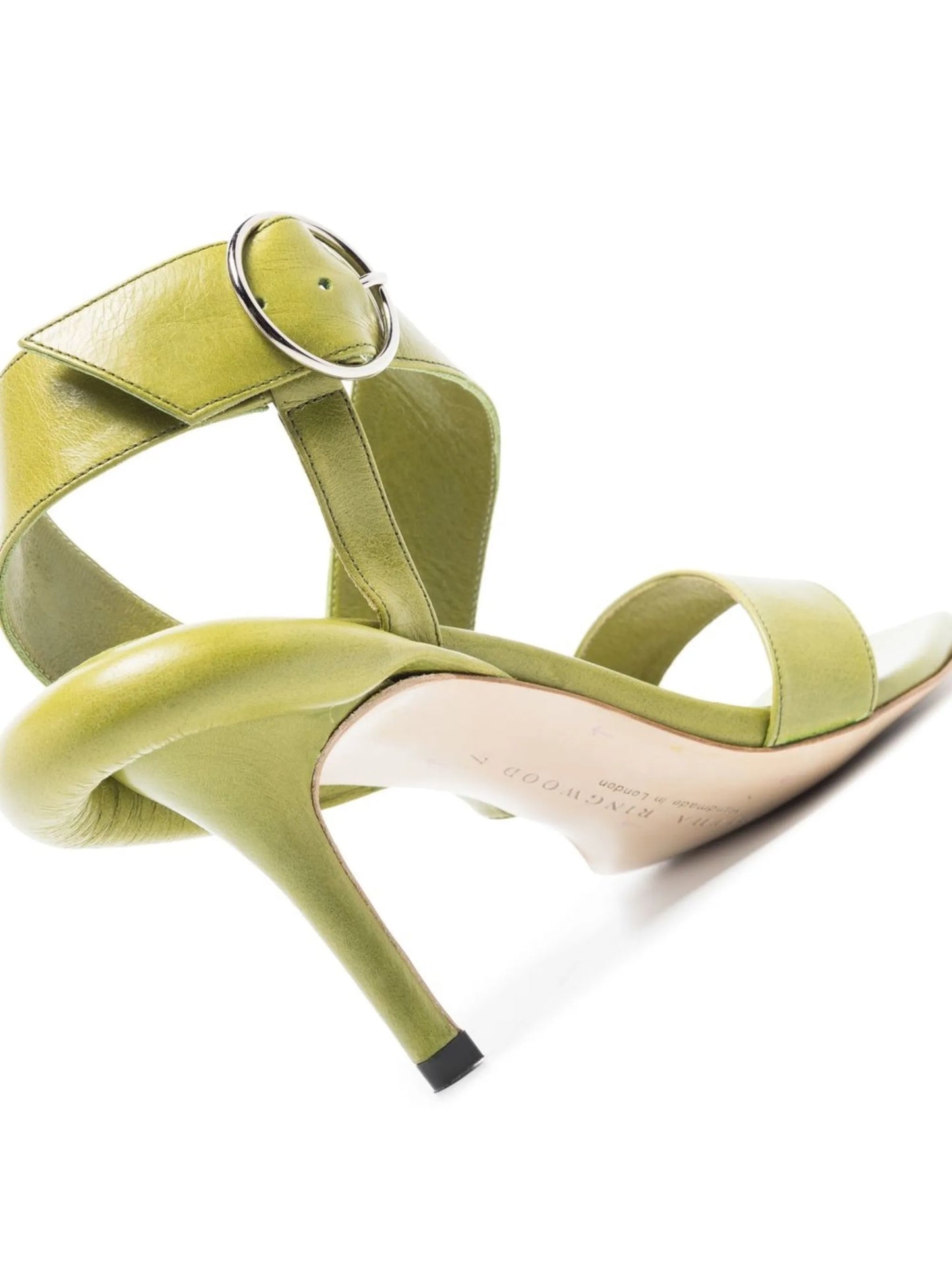 100mm ankle-strap leather sandals