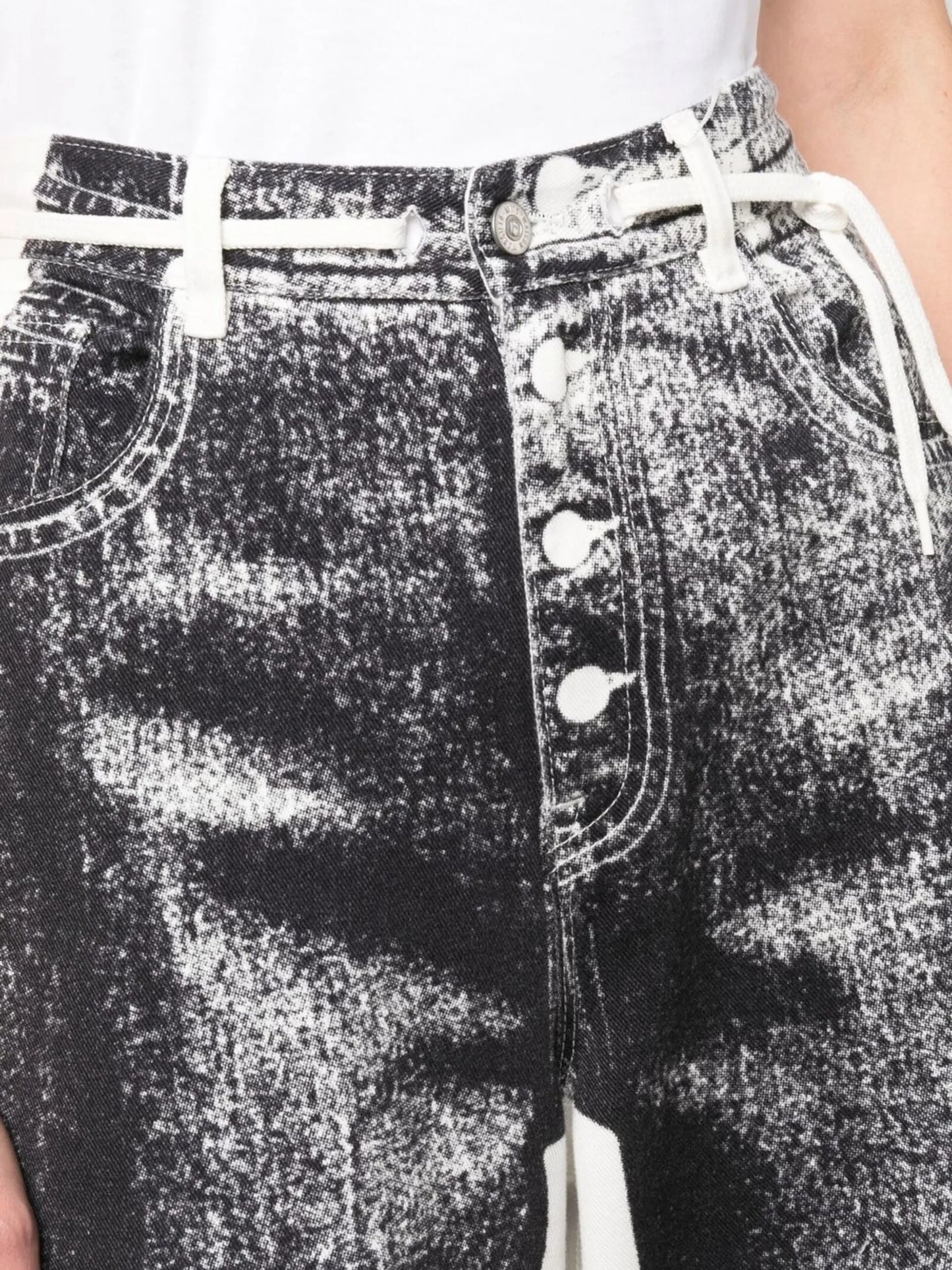 trompe l'oeil wide-leg jeans