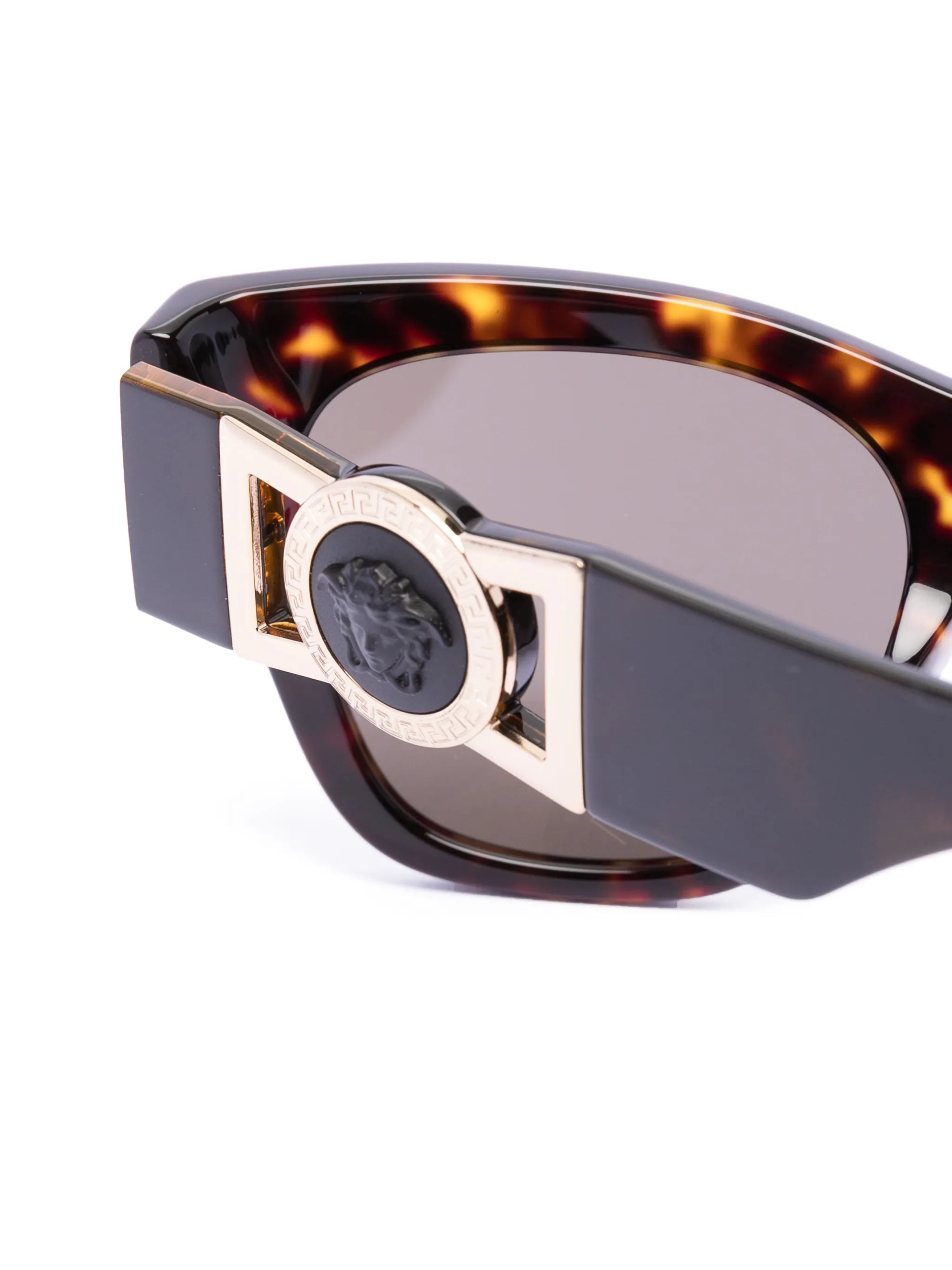 logo-plaque round-frame sunglasses