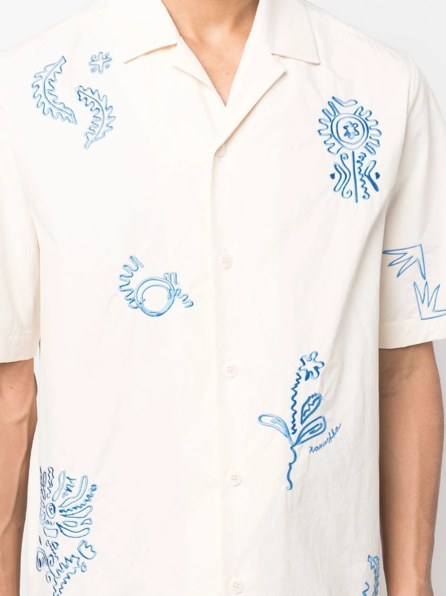 Bodil embroidered short-sleeve shirt