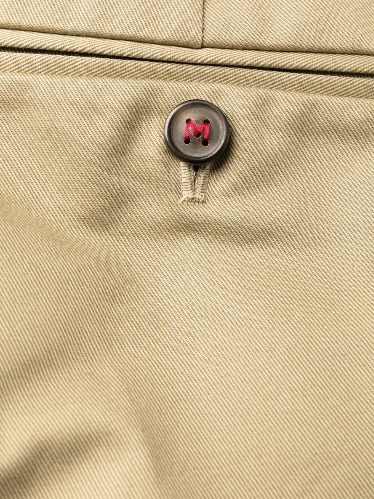 gabardine straight-leg trousers