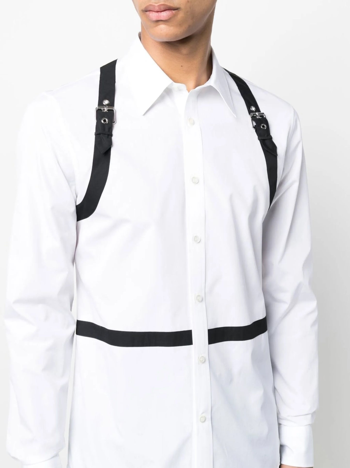 harness-detail long-sleeve shirt